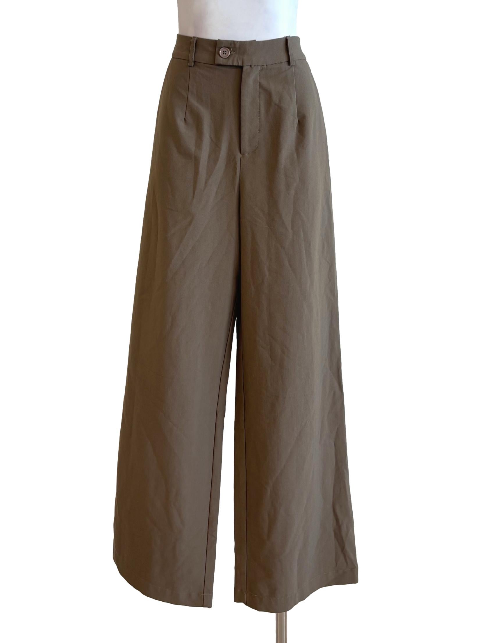 Tan Brown Wide Leg Slacks TTR