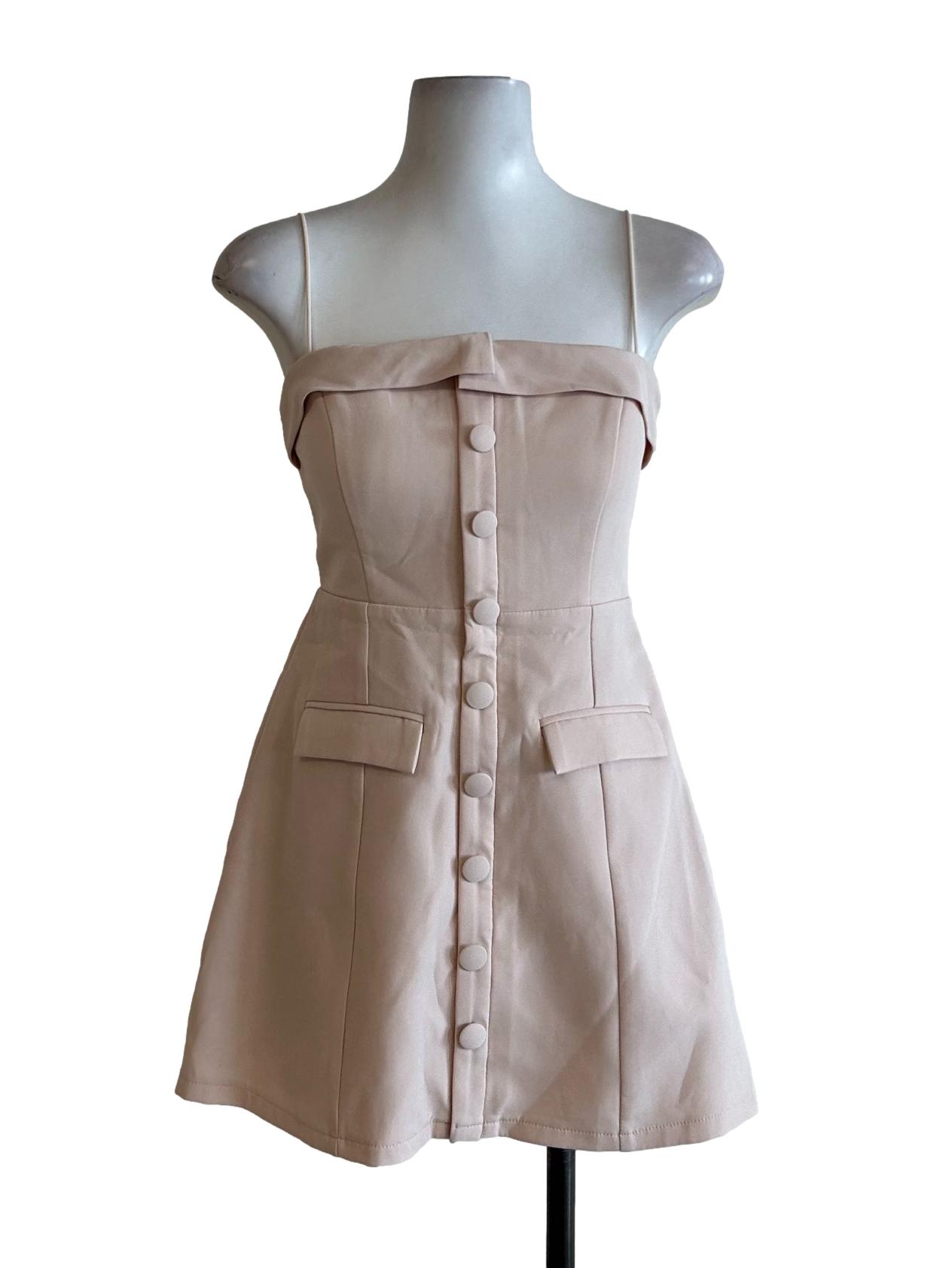 Light Pink Tailored Blazer Dress