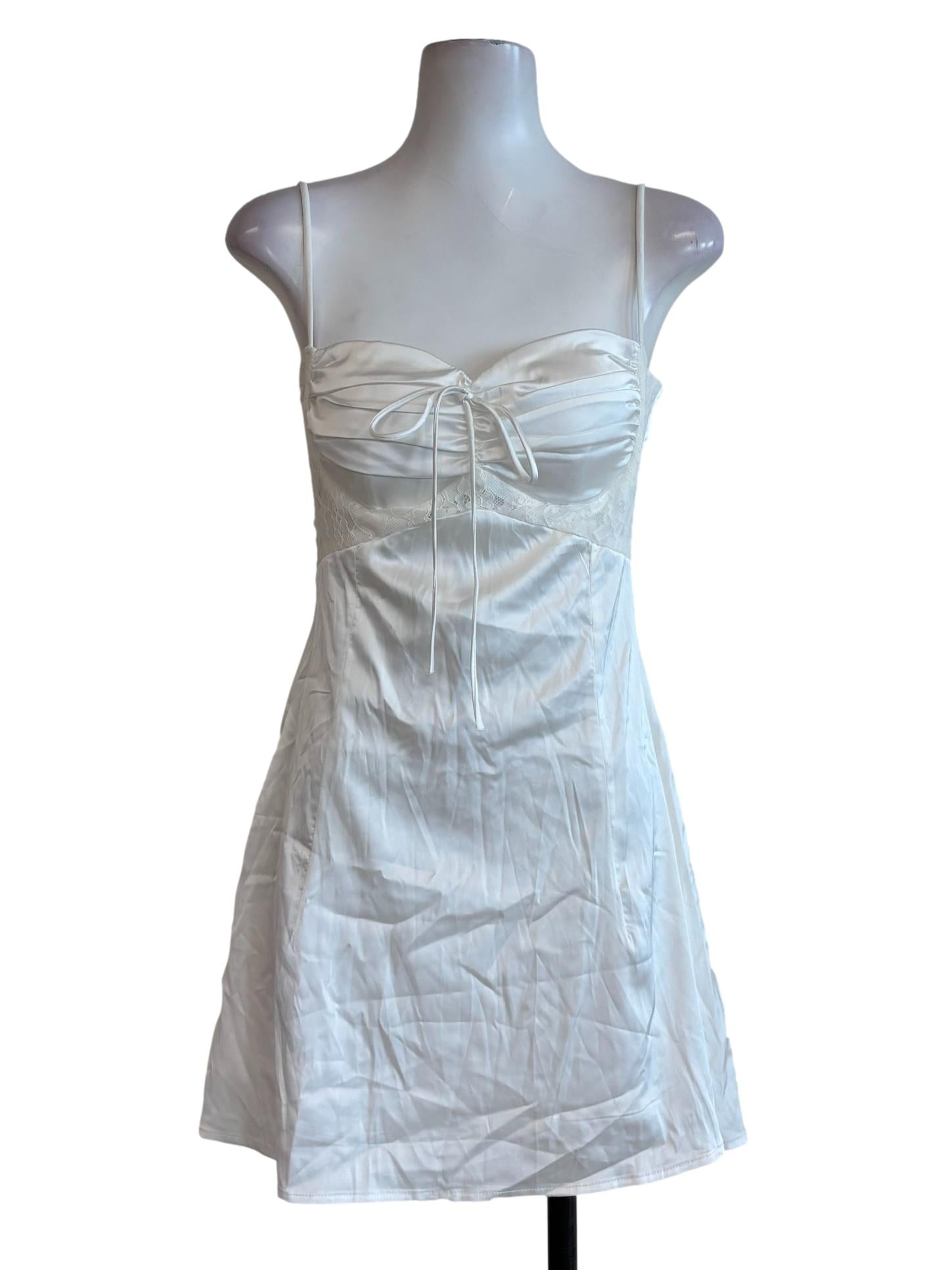 Pearl White Silk Slip Dress