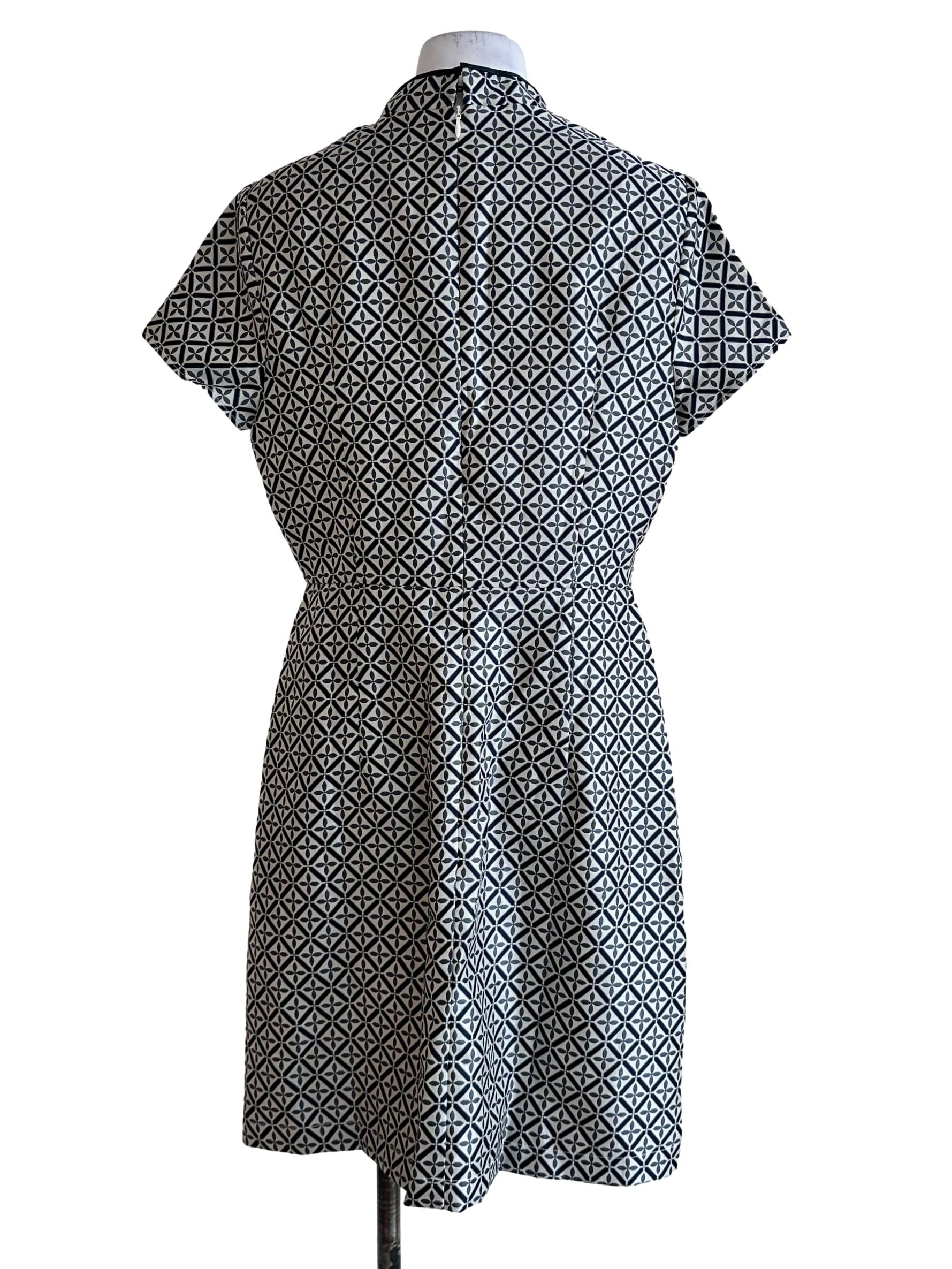 Blue Abstract Pattern Cheongsam Dress