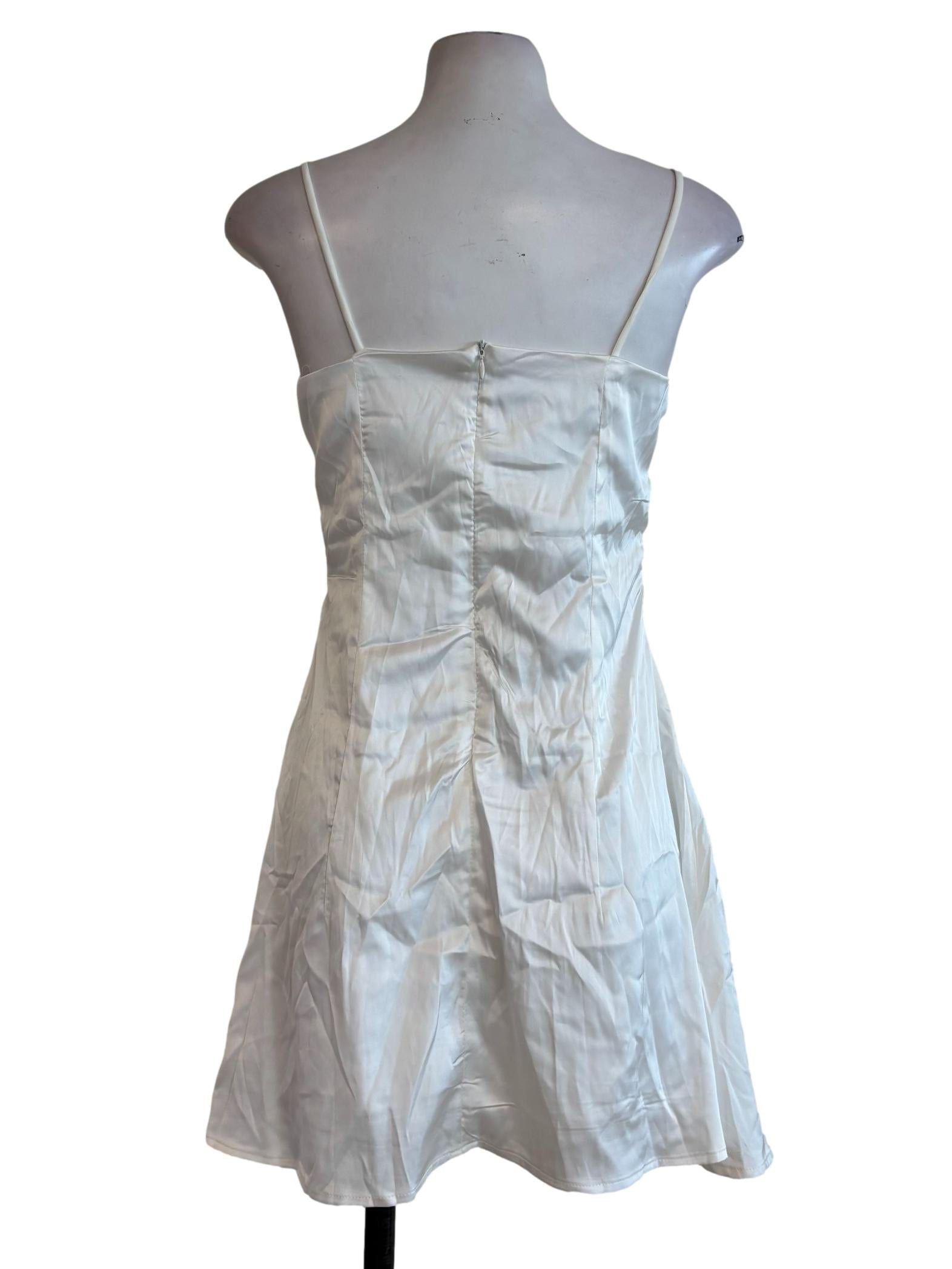 Pearl White Silk Slip Dress