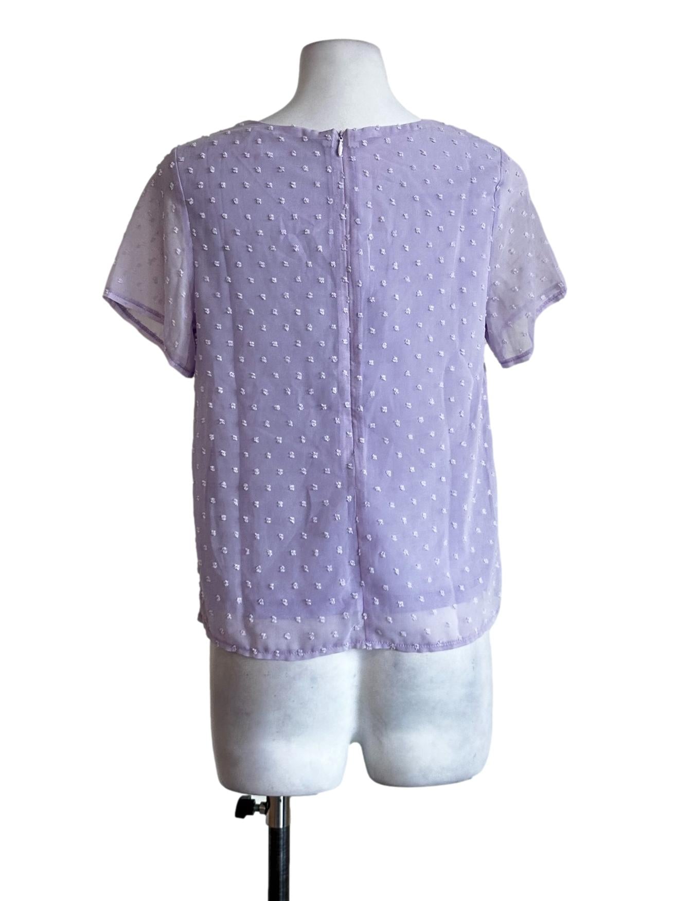Lavender Purple Dots Pattern Top