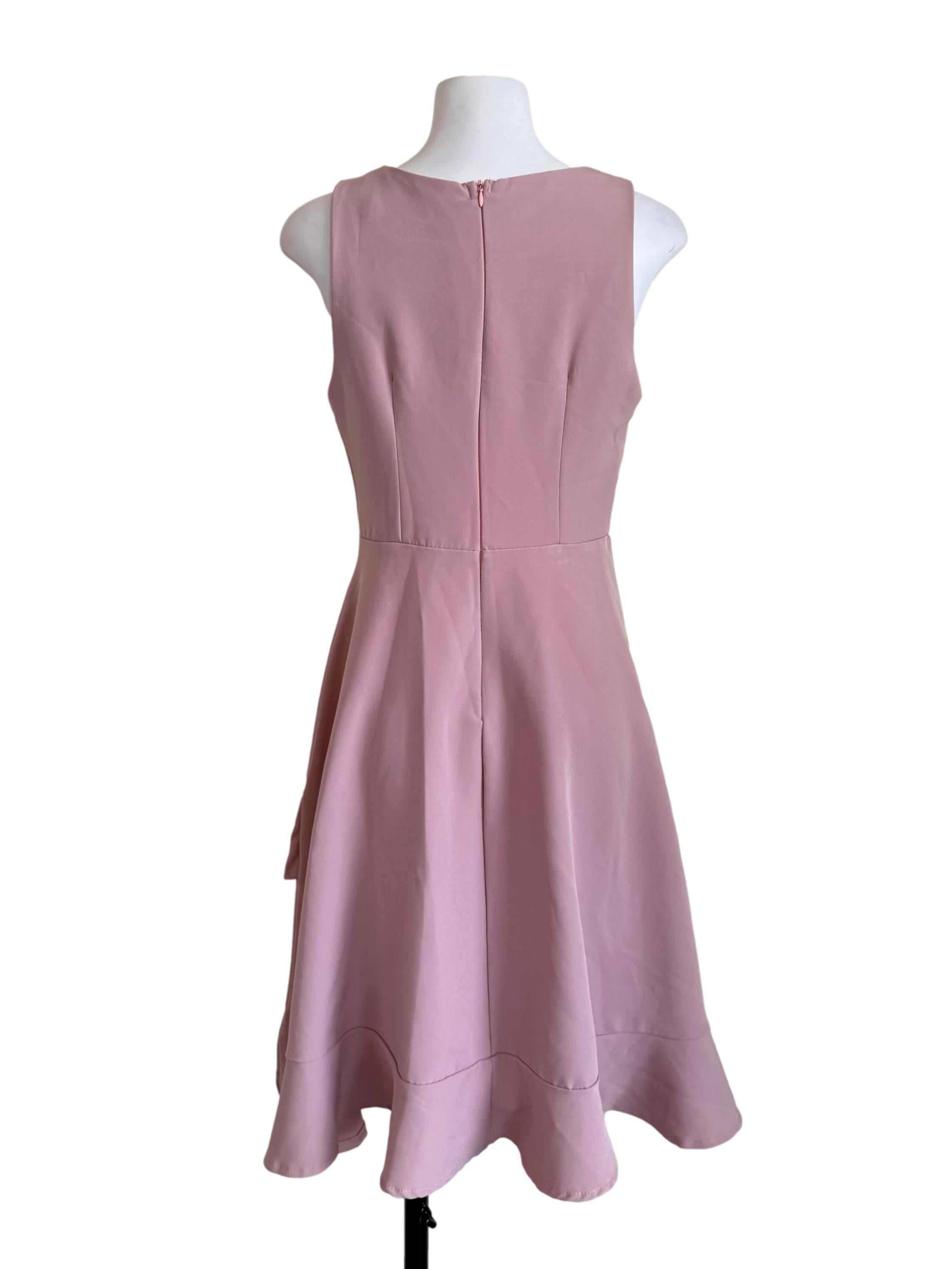 Light Pink Semi Circle Flounced Dress