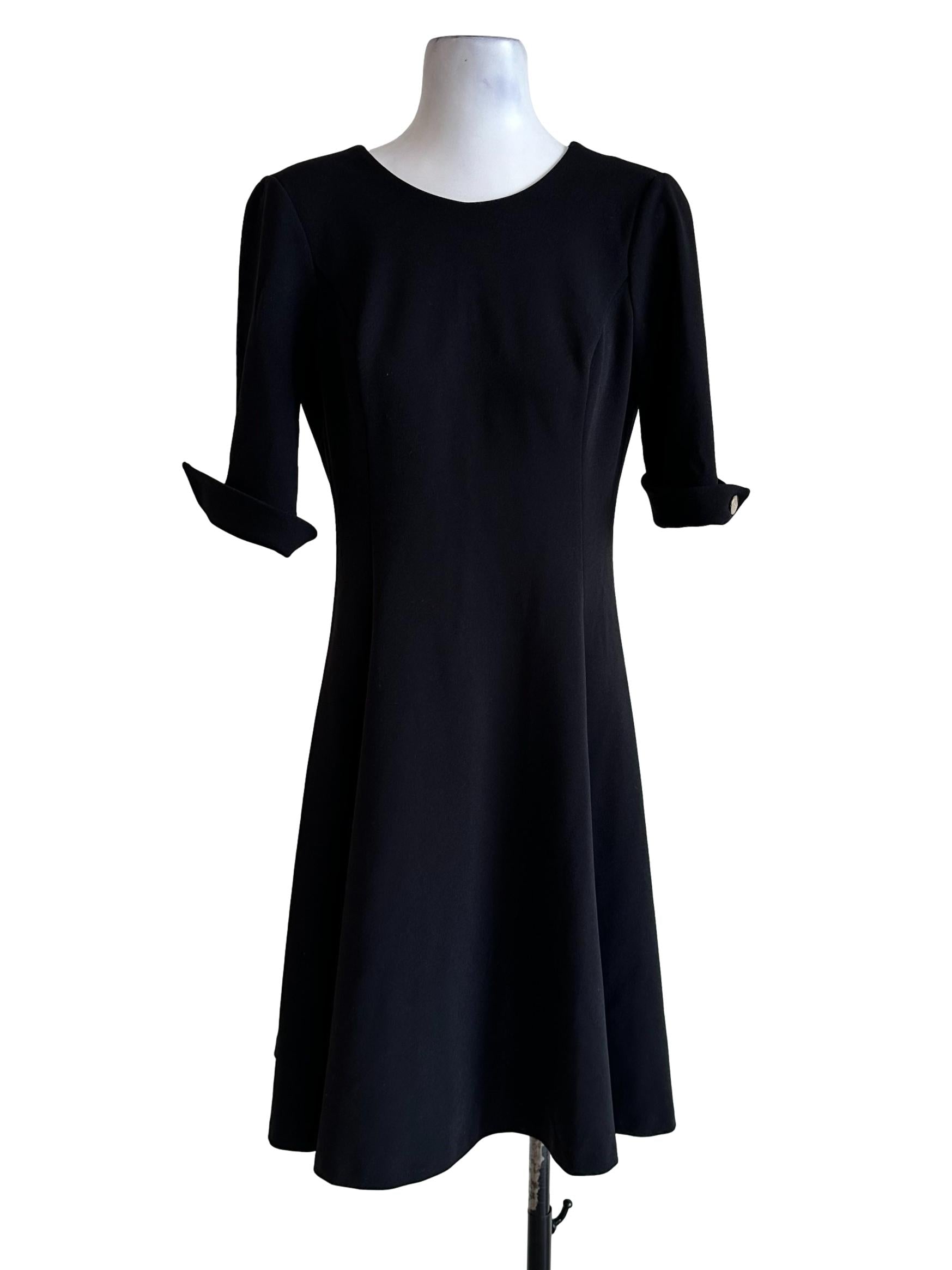 Ink Black Round Neck Dress