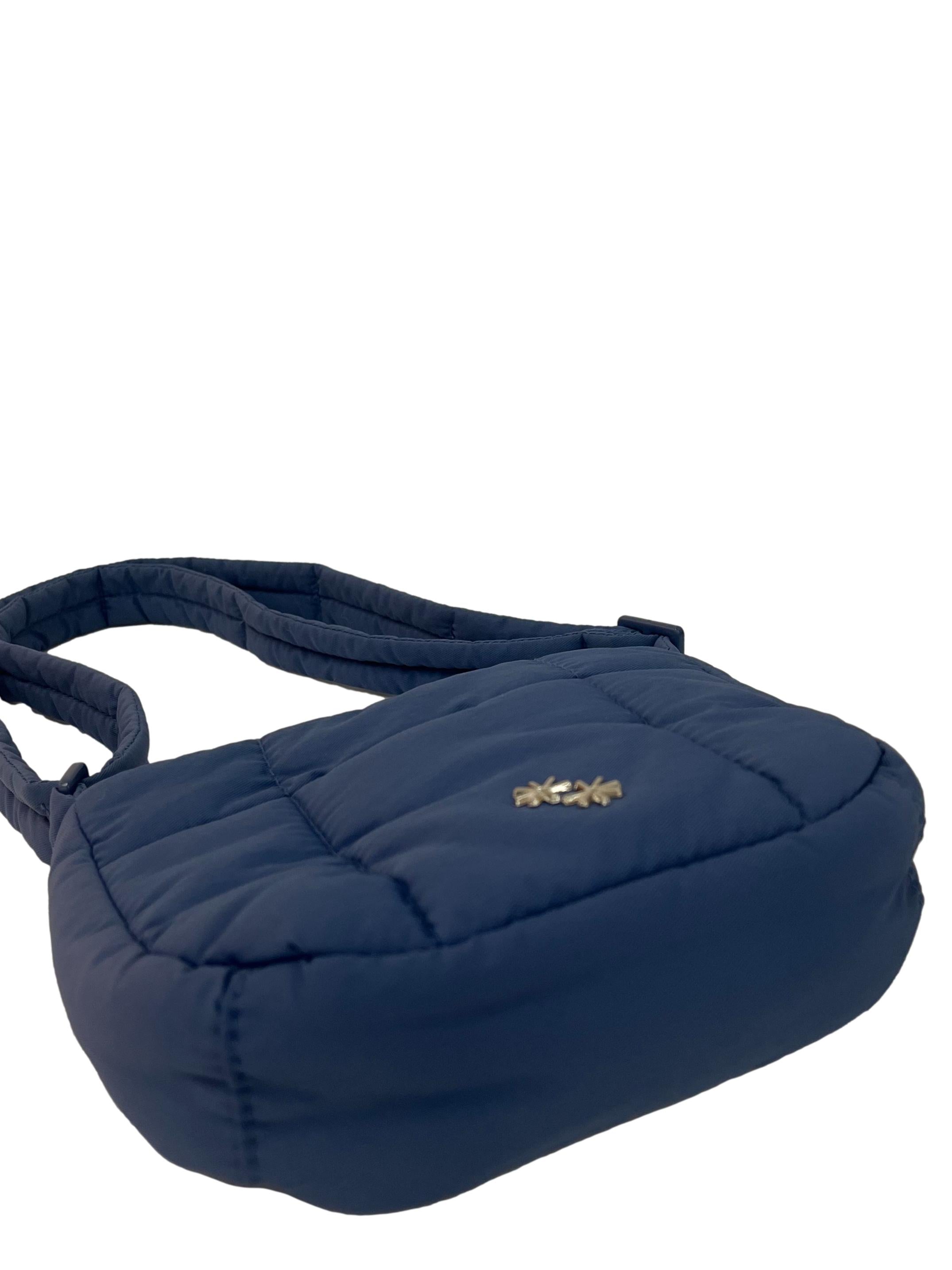Blue Mini Puffer Shoulder Bag CSN