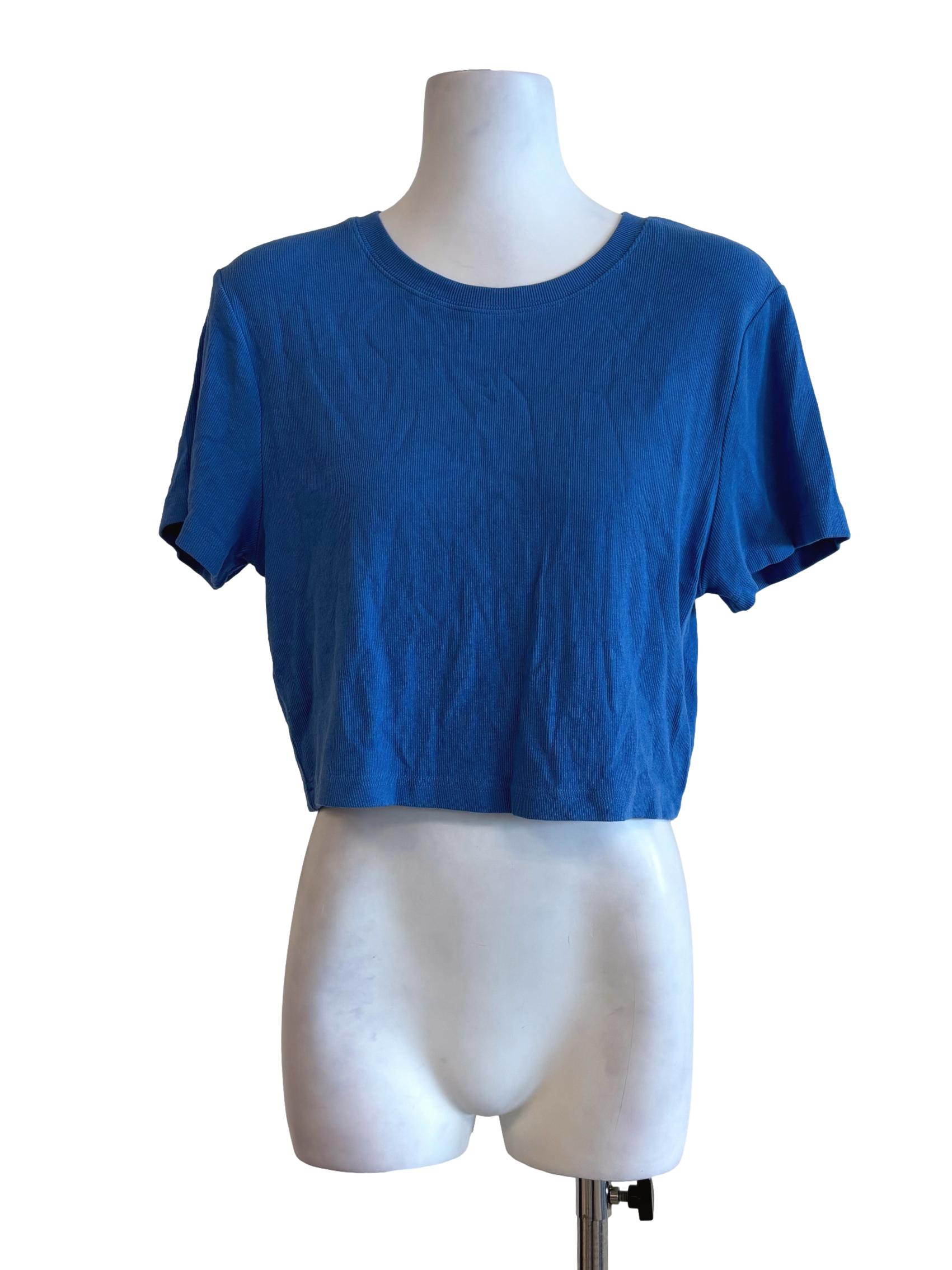 Sapphire Blue Short Sleeve Knit Top TCL