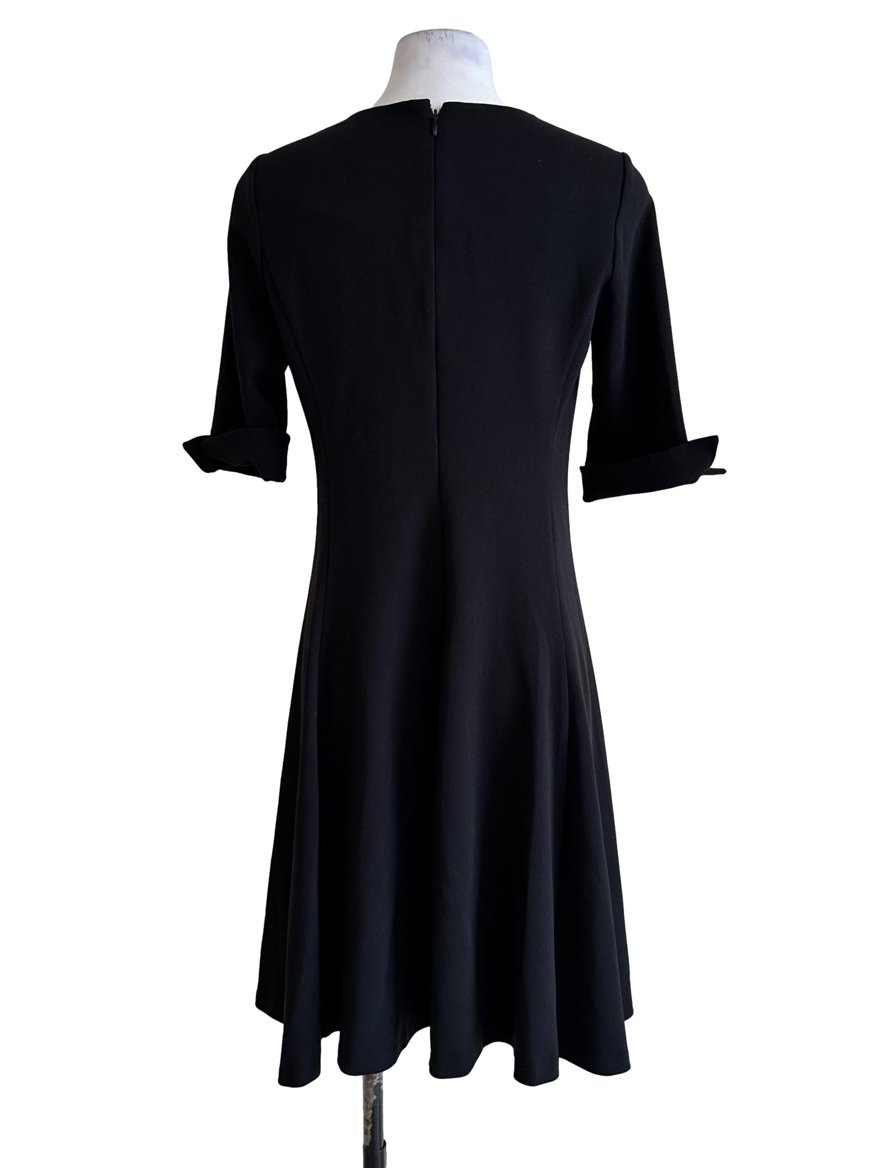 Ink Black Round Neck Dress