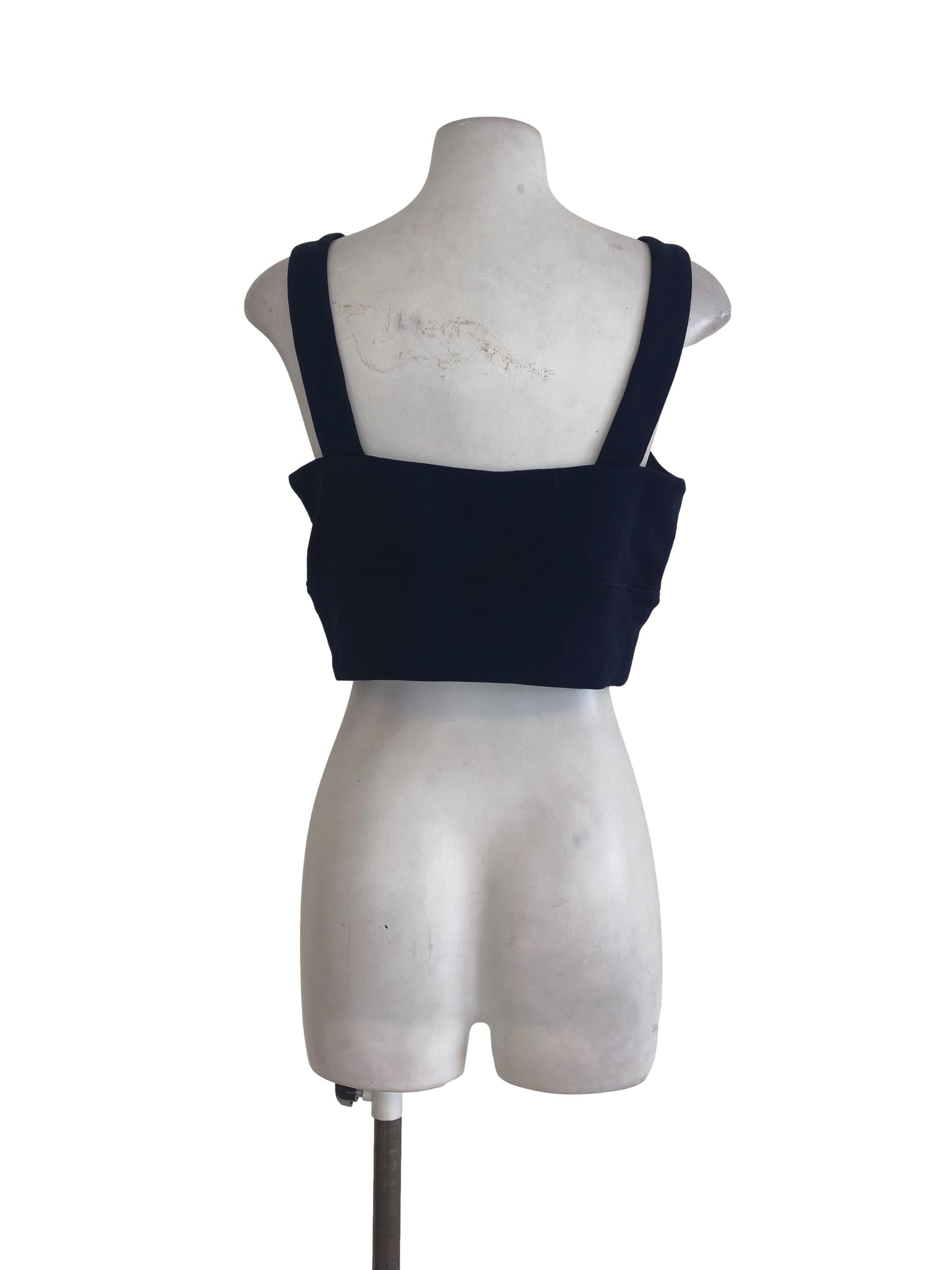 Navy Blue Crop Top