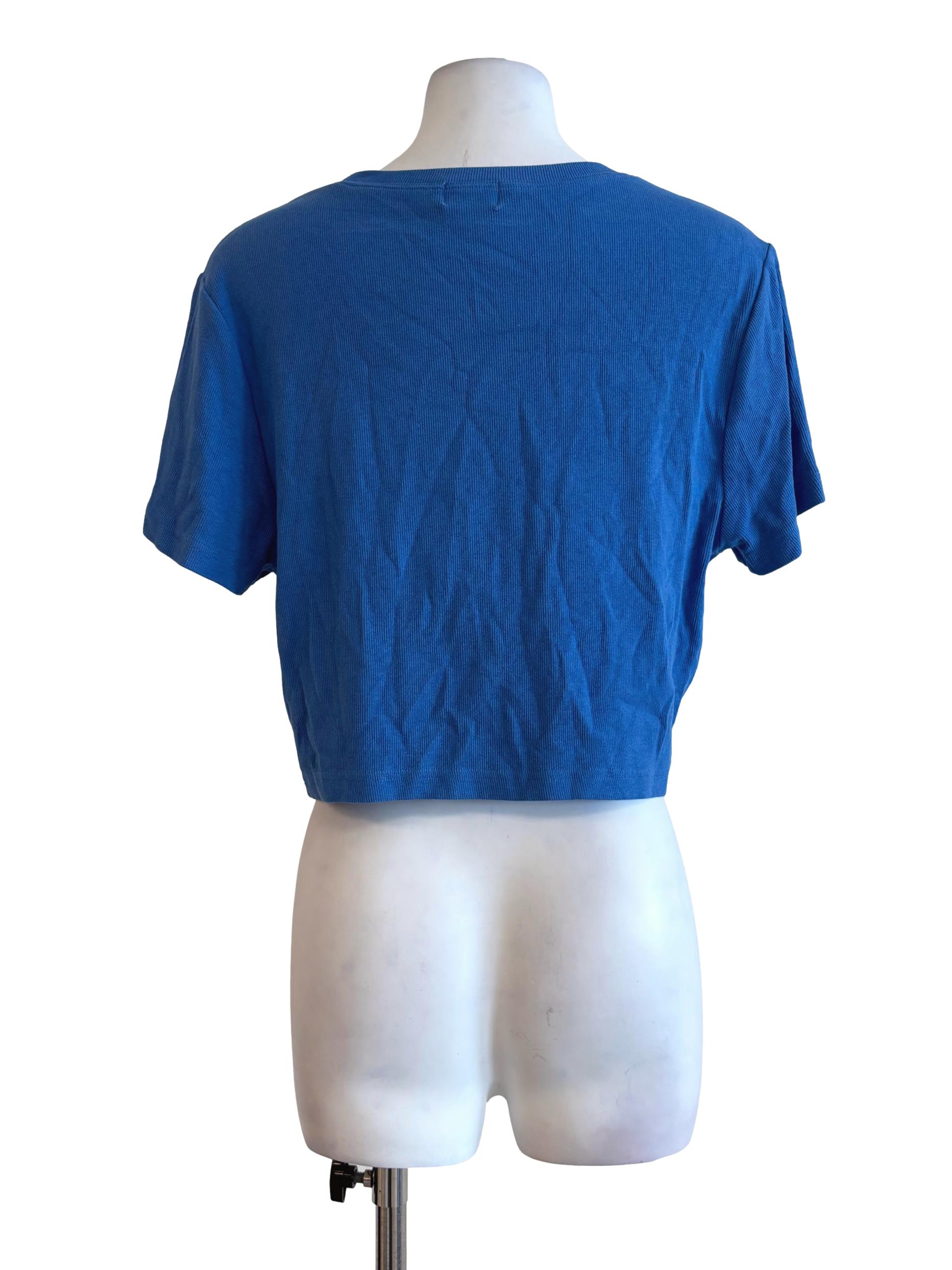 Sapphire Blue Short Sleeve Knit Top TCL