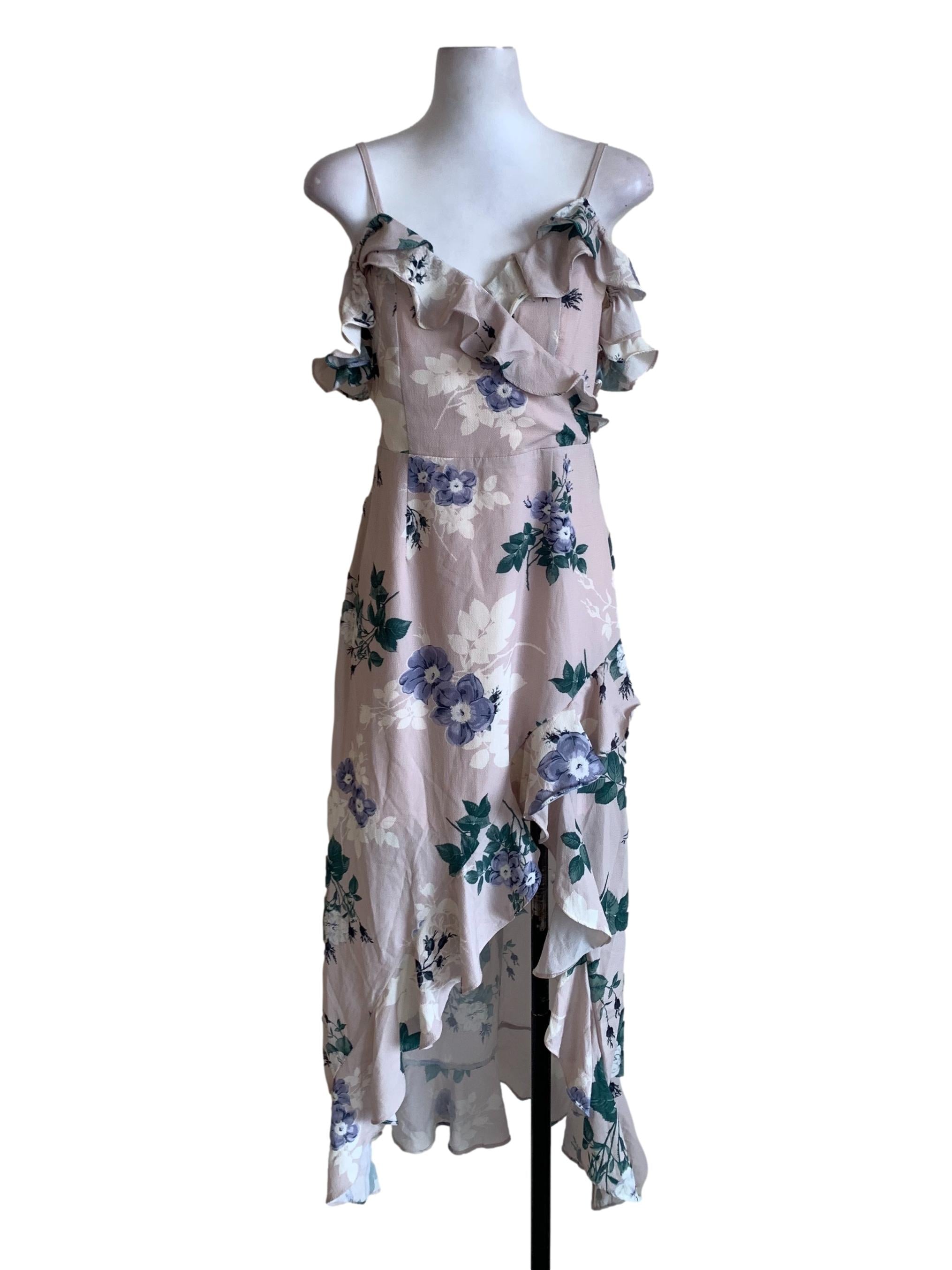 Periwinkle Floral A-Line Dress