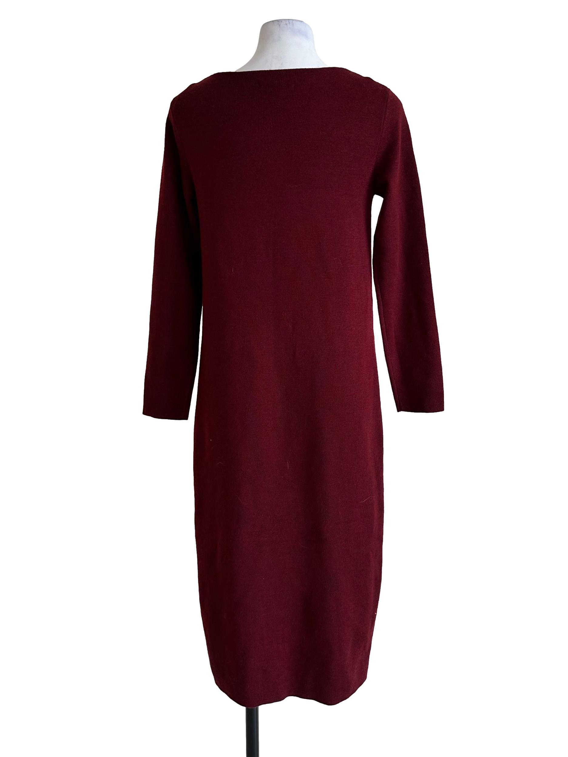 Scarlet Red Round Neck Knit Dress