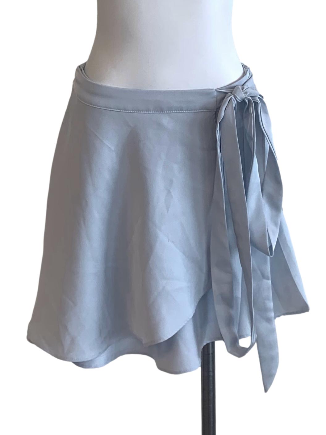 Light Blue Wrap Skirt