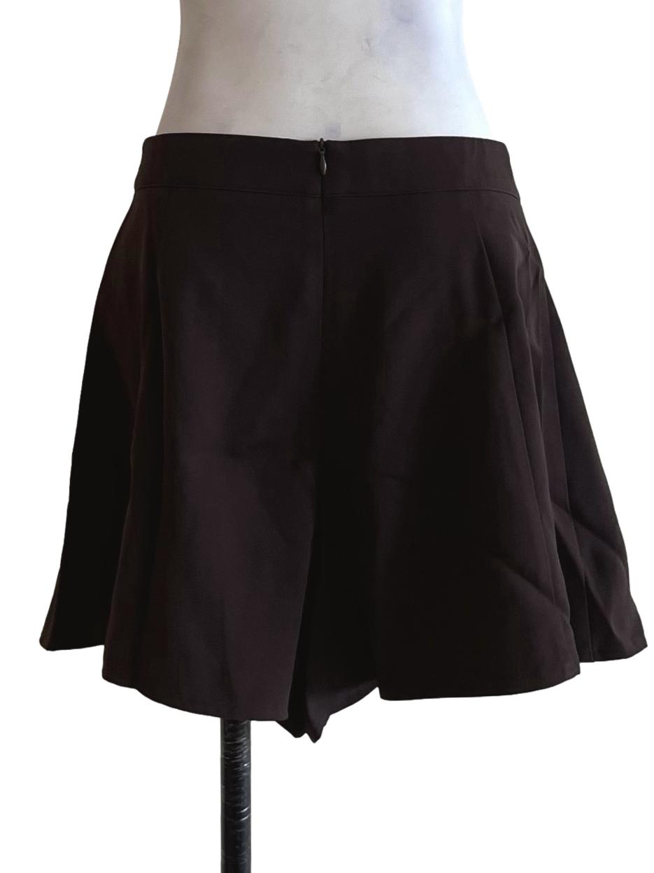 Brown High-Waisted Shorts