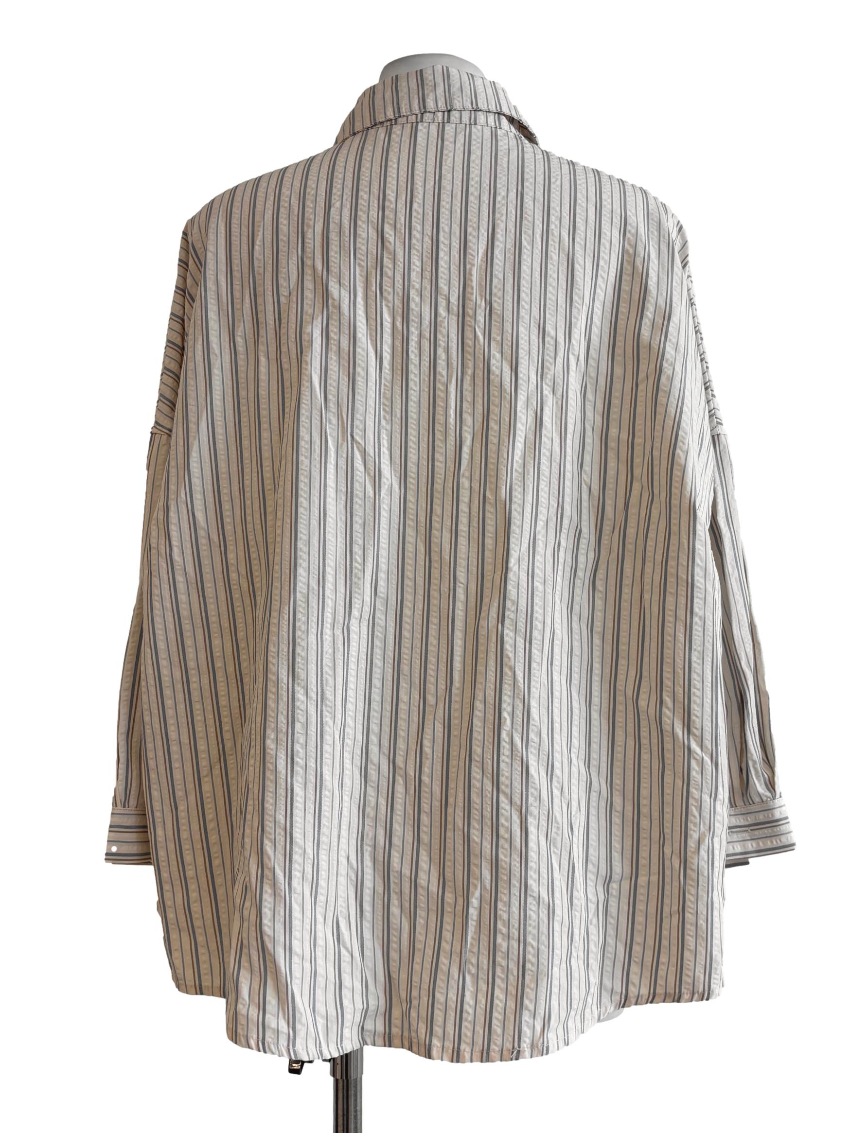 Almond Striped Buttoned Shirt TTR