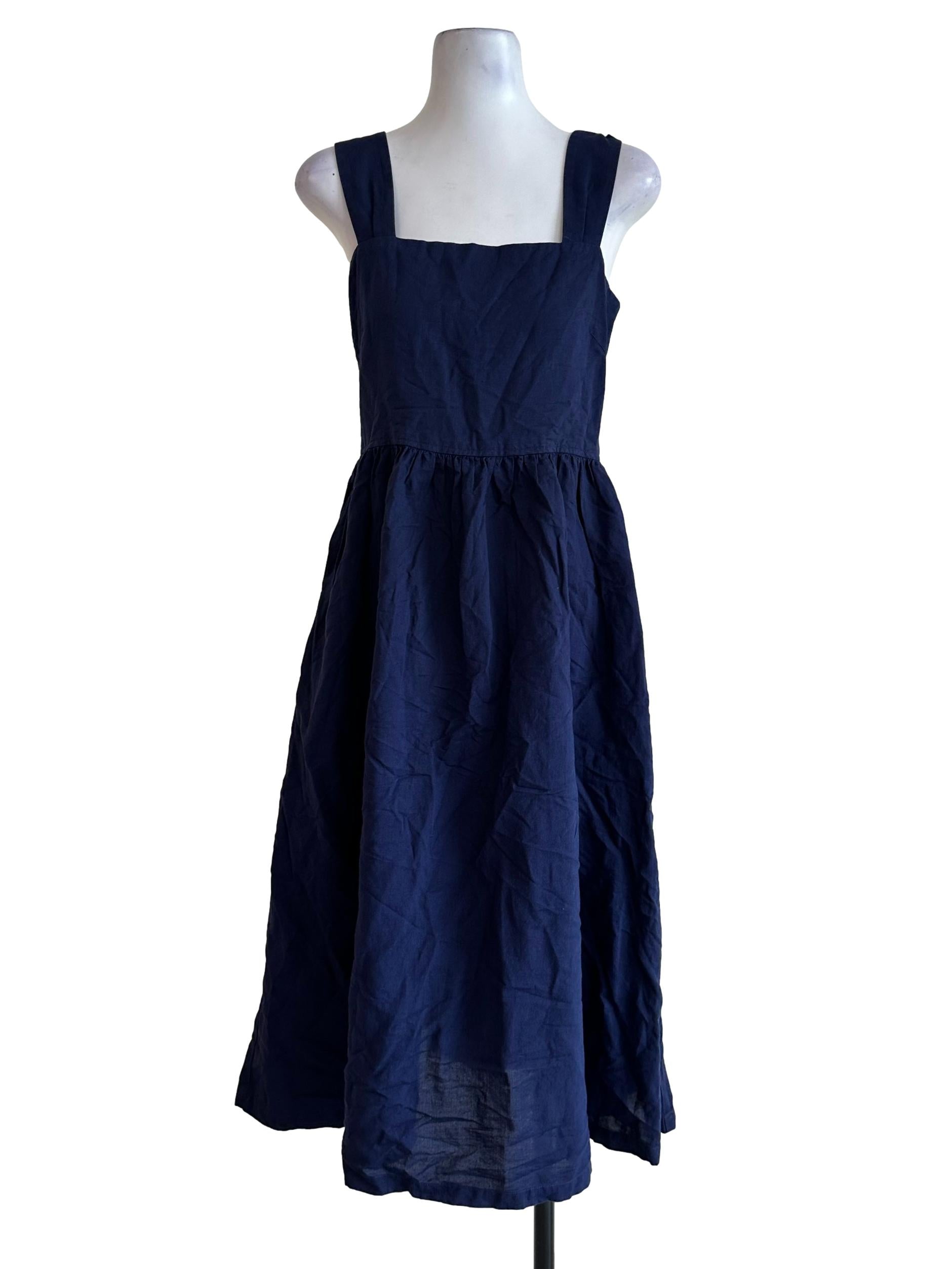 Berry Blue Sleeveless Midi Dress