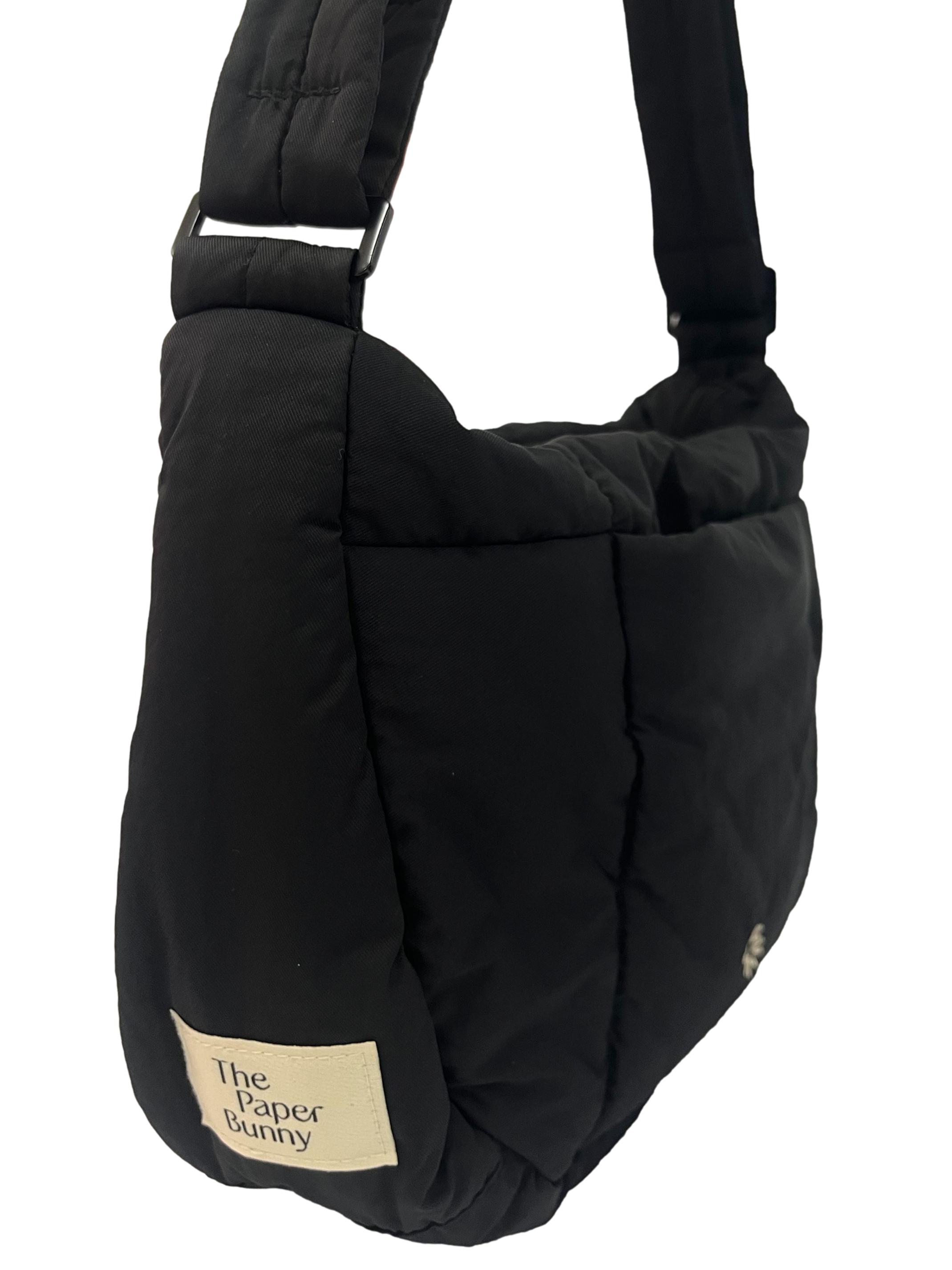 Black Puffer Swing Shoulder Bag CSN