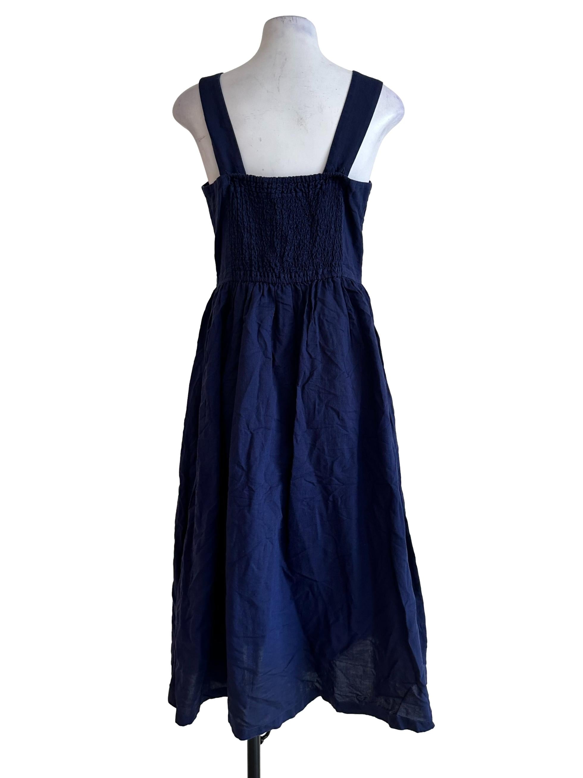 Berry Blue Sleeveless Midi Dress