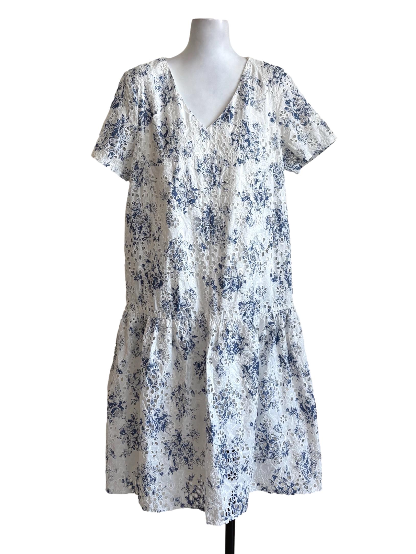 White Floral Eyelet Dress
