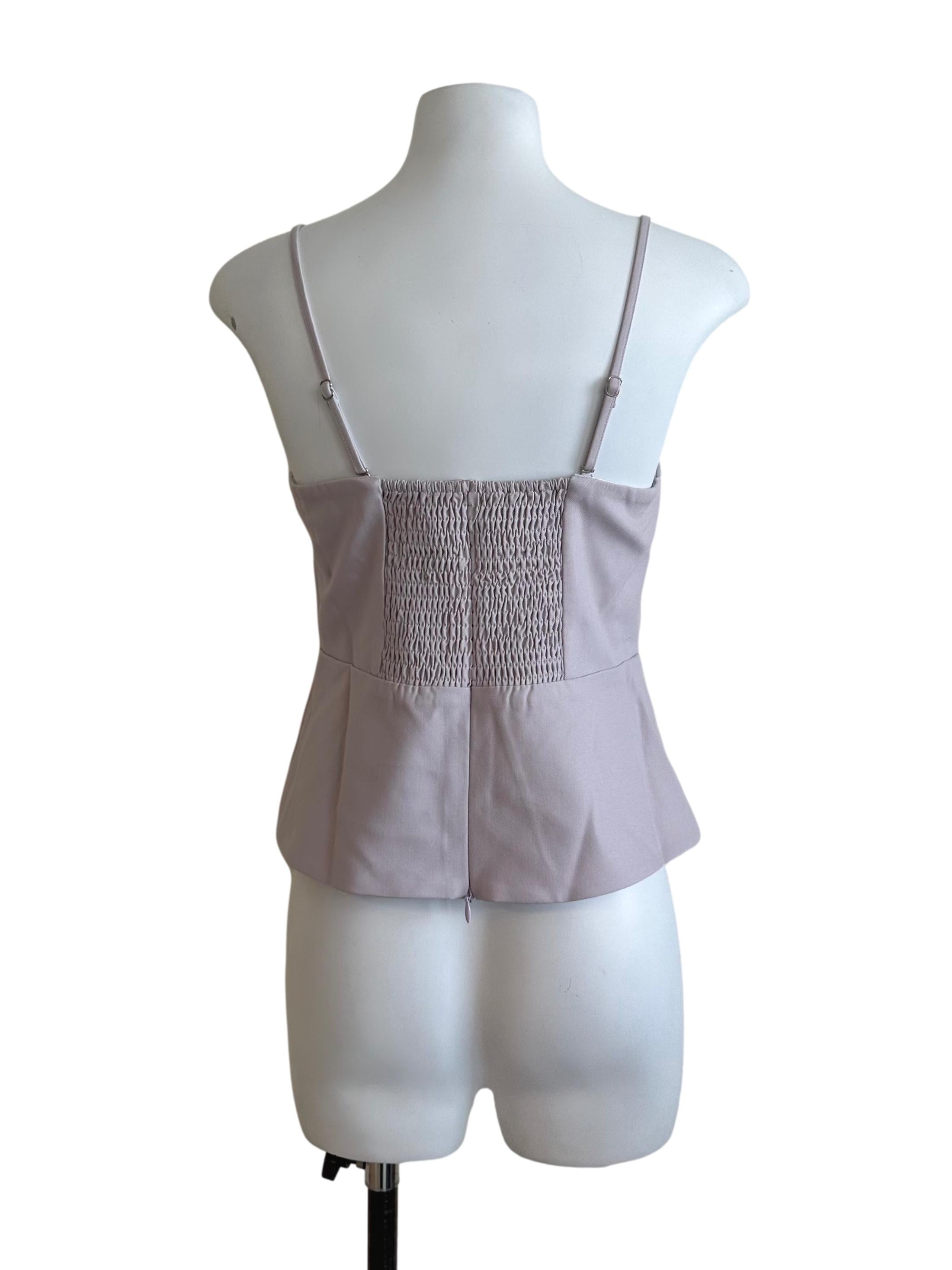 Ash Purple Square Neck Slit Top