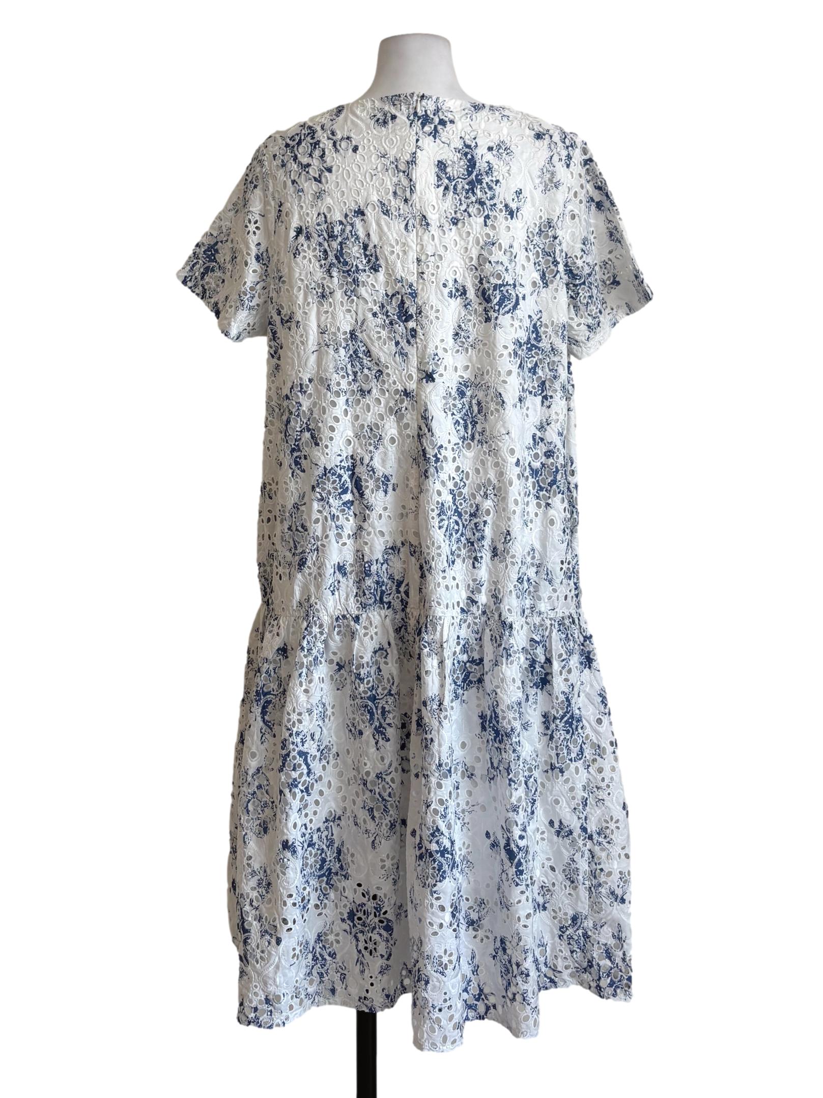 White Floral Eyelet Dress