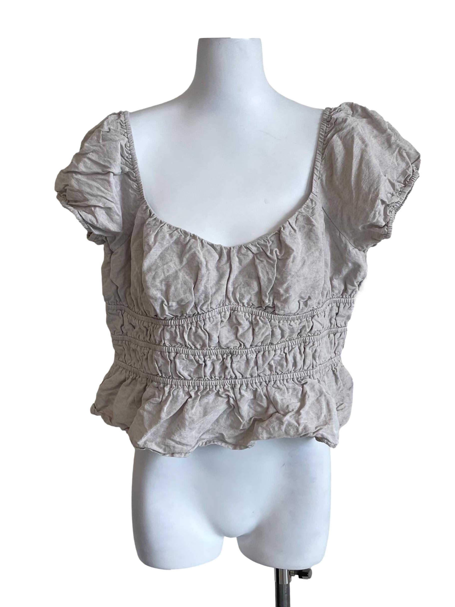 Bone Scrunch Tiered Crop Top