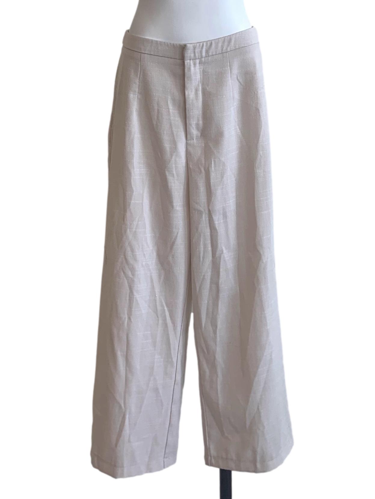Beige Straight Cut Pant