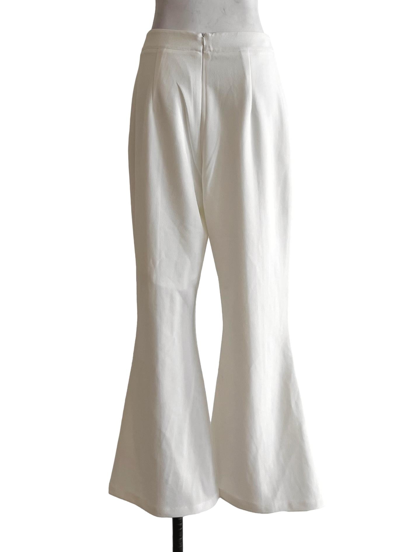 White Plain Formal Pants