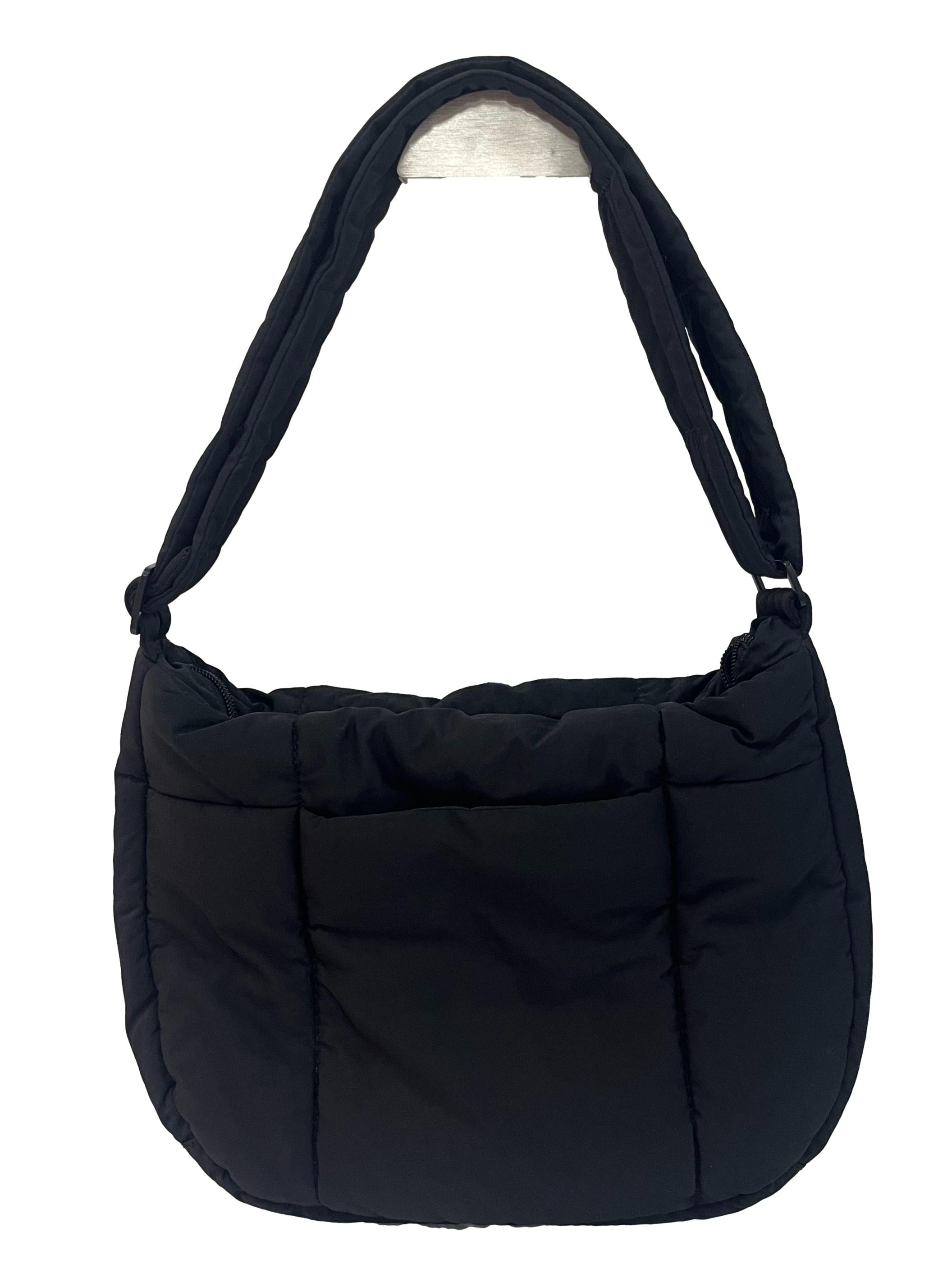 Black Puffer Swing Shoulder Bag CSN
