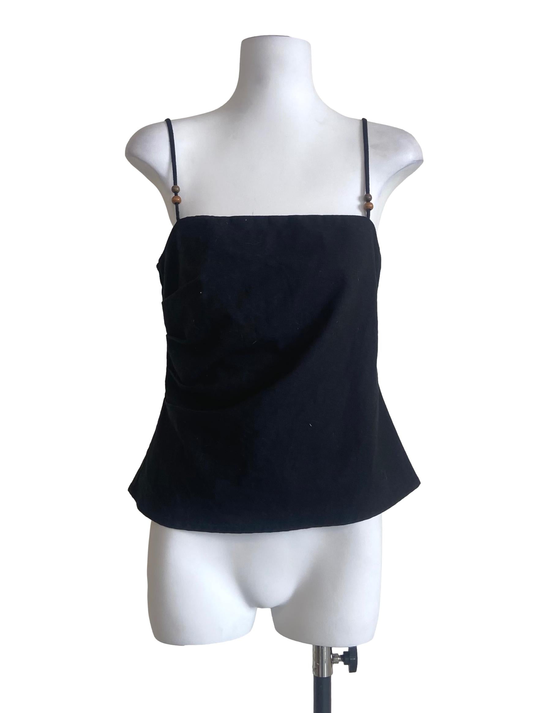 Black Sleeveless Crop Top
