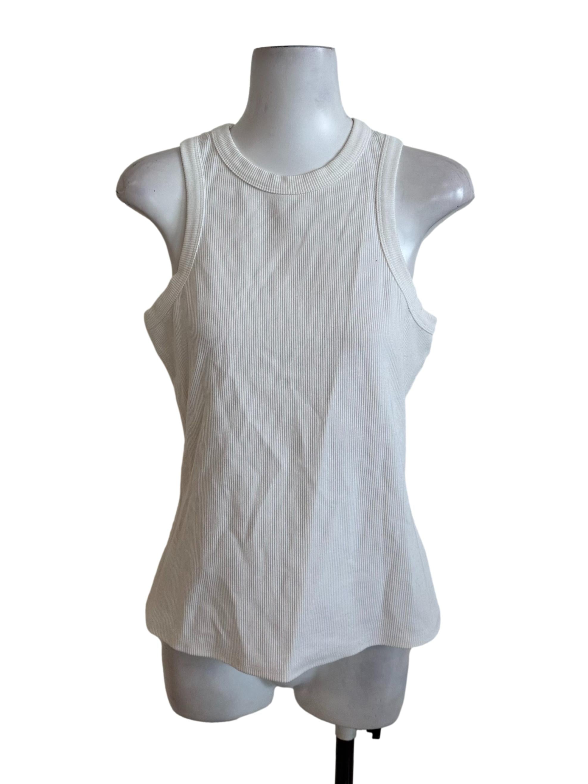 Pearl White Knit Tank Top