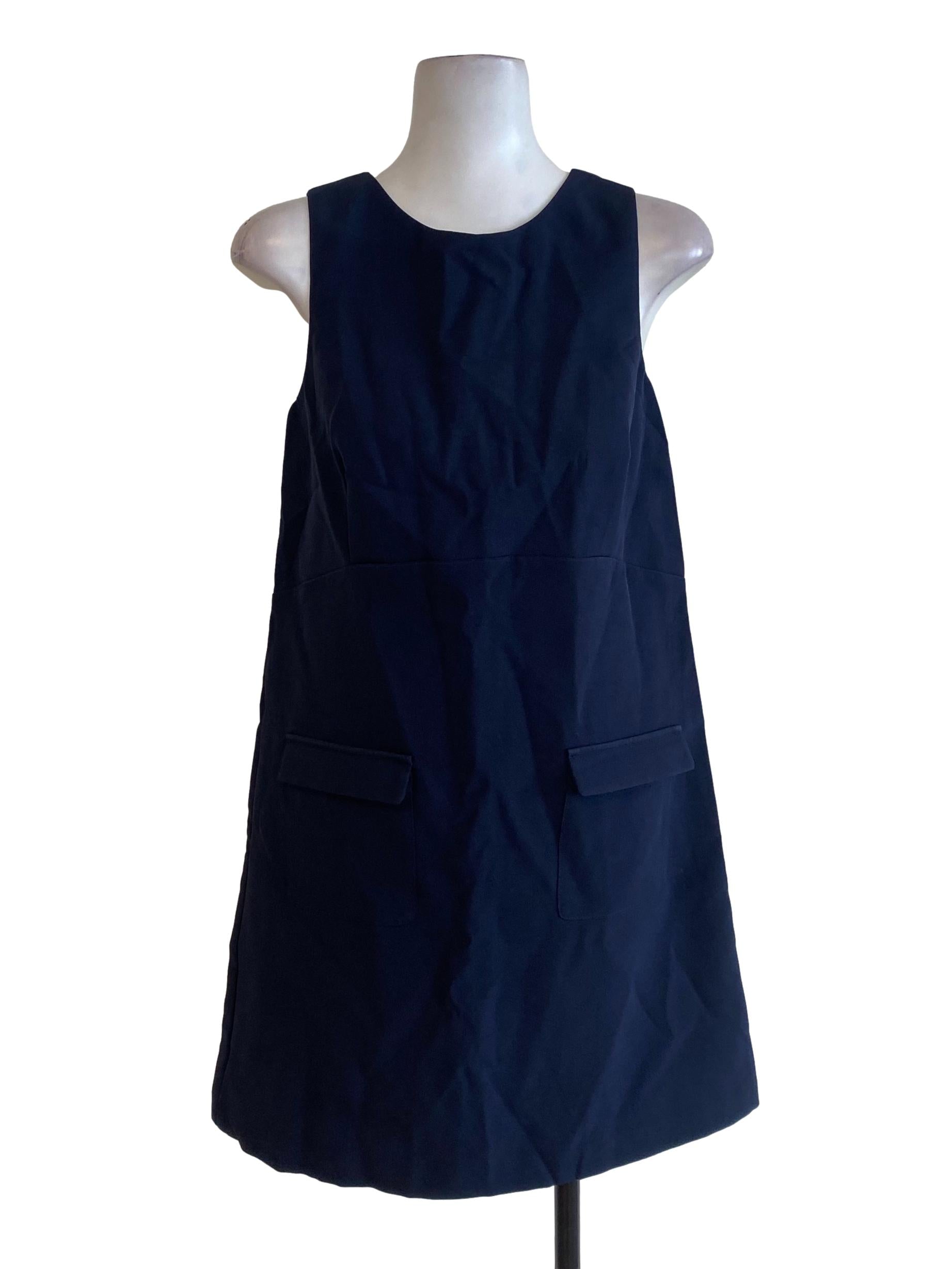 Navy Blue Twill Dress