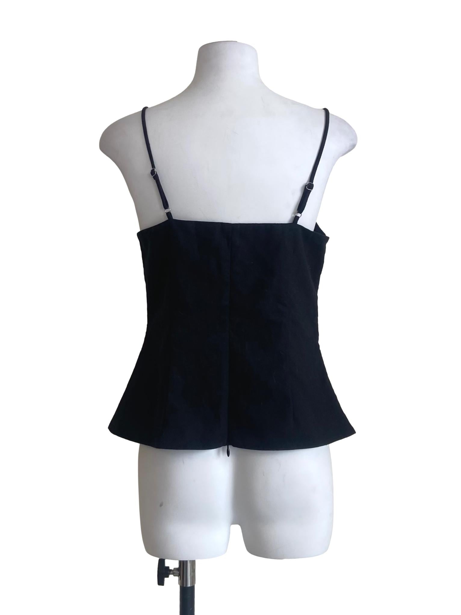 Black Sleeveless Crop Top