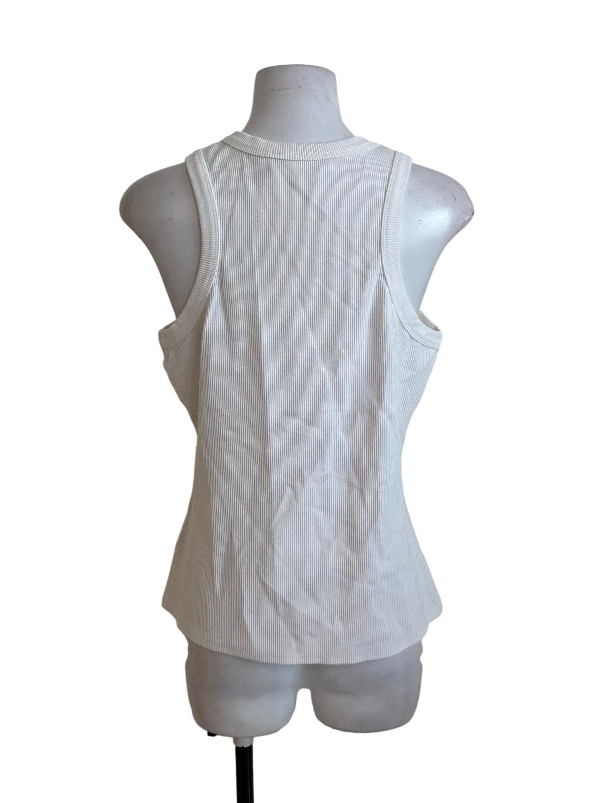 Pearl White Knit Tank Top