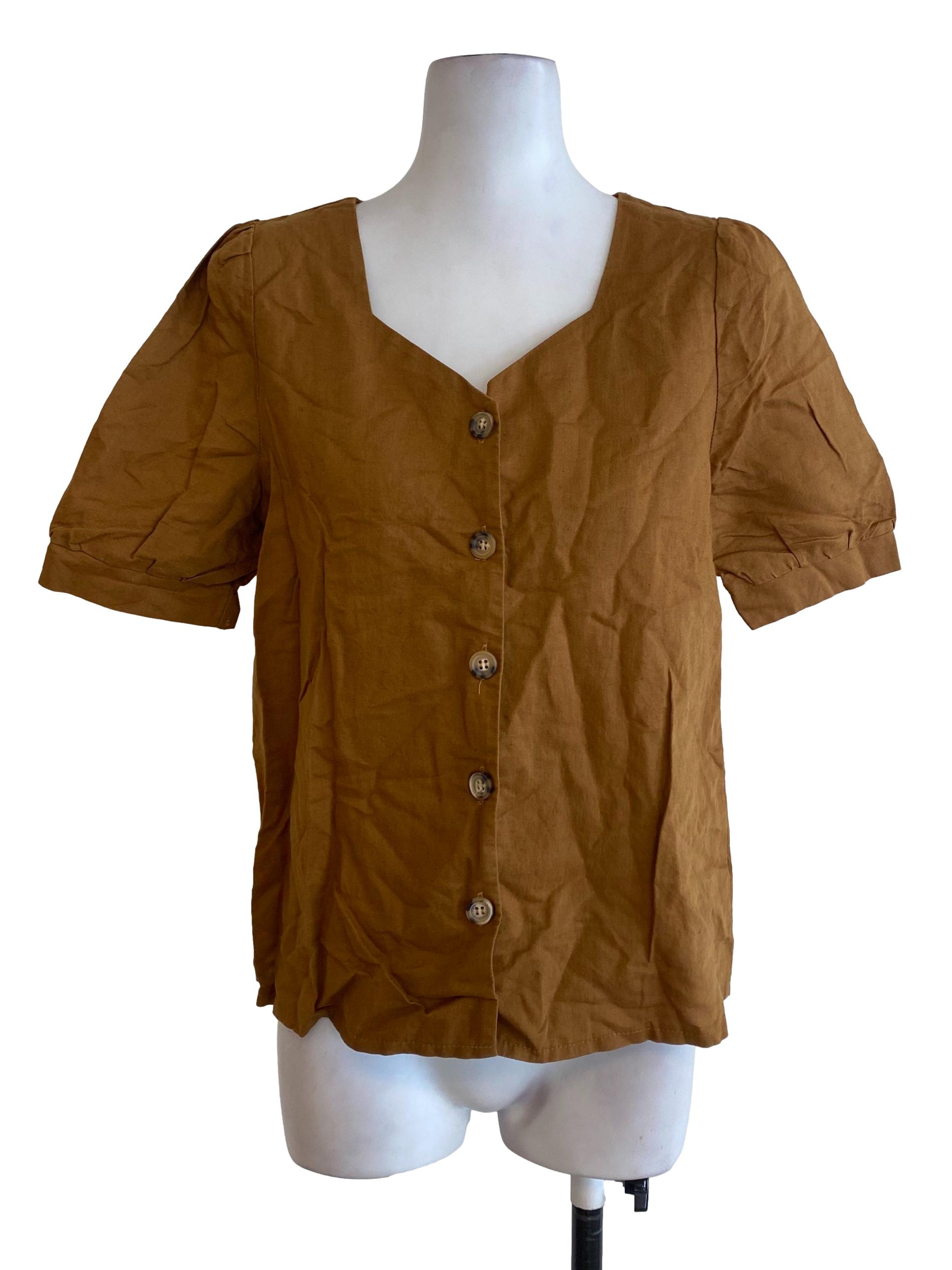 Peanut Button Down Top
