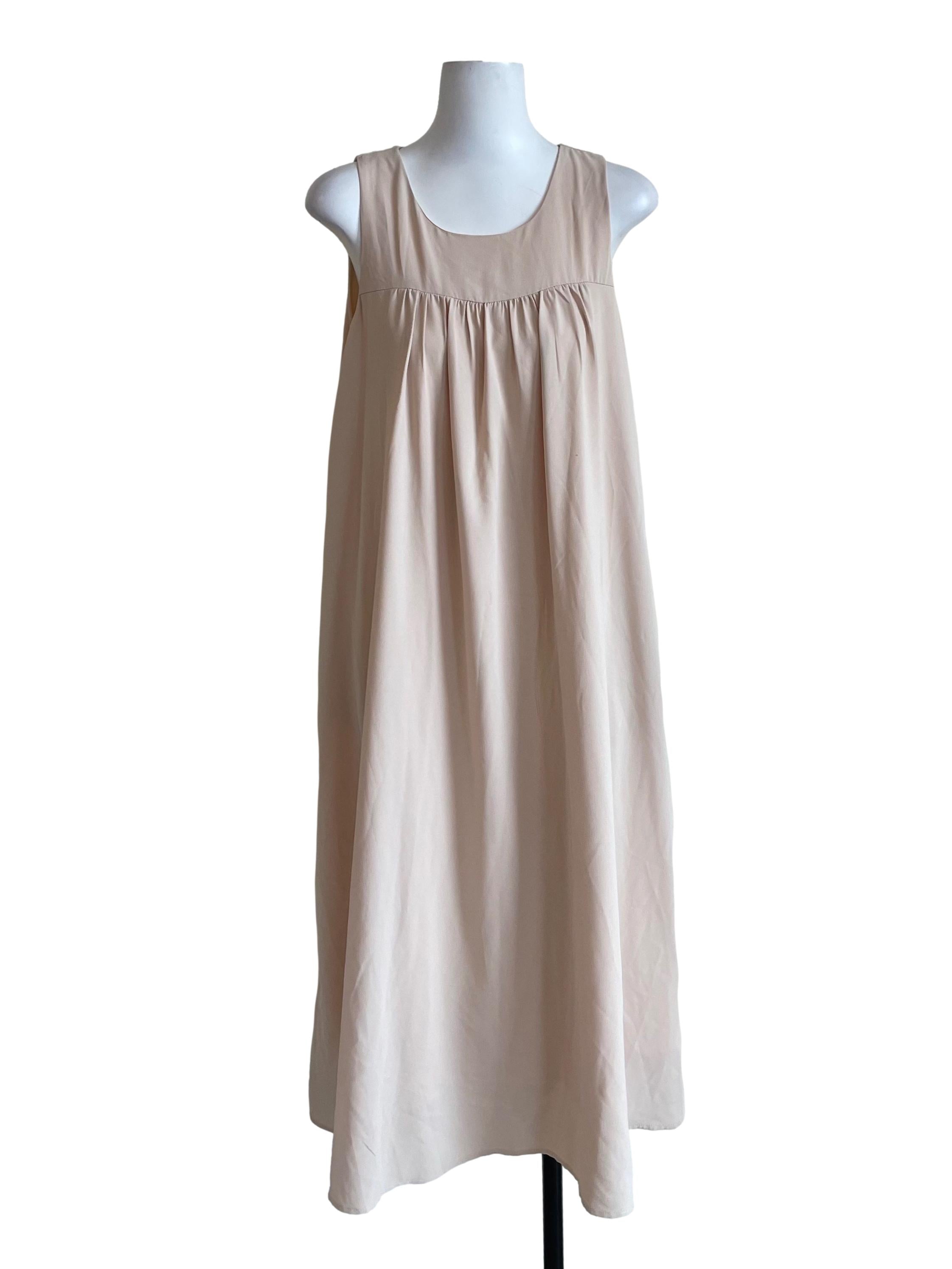 Cream Beige Yoke Dress