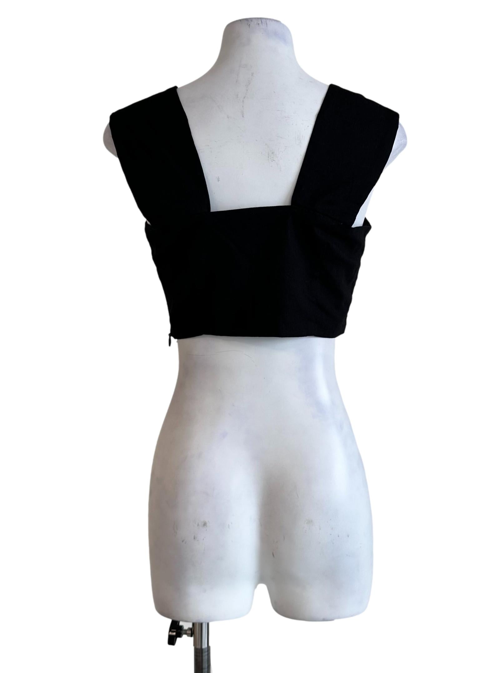Jade Black Sleeveless Top