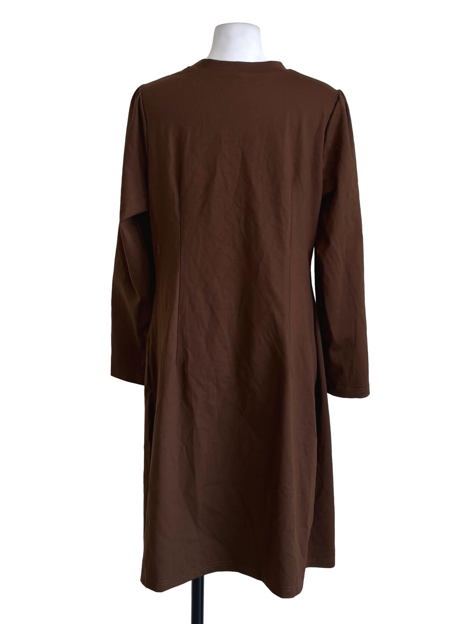 Wood Jersey Pleated Dress