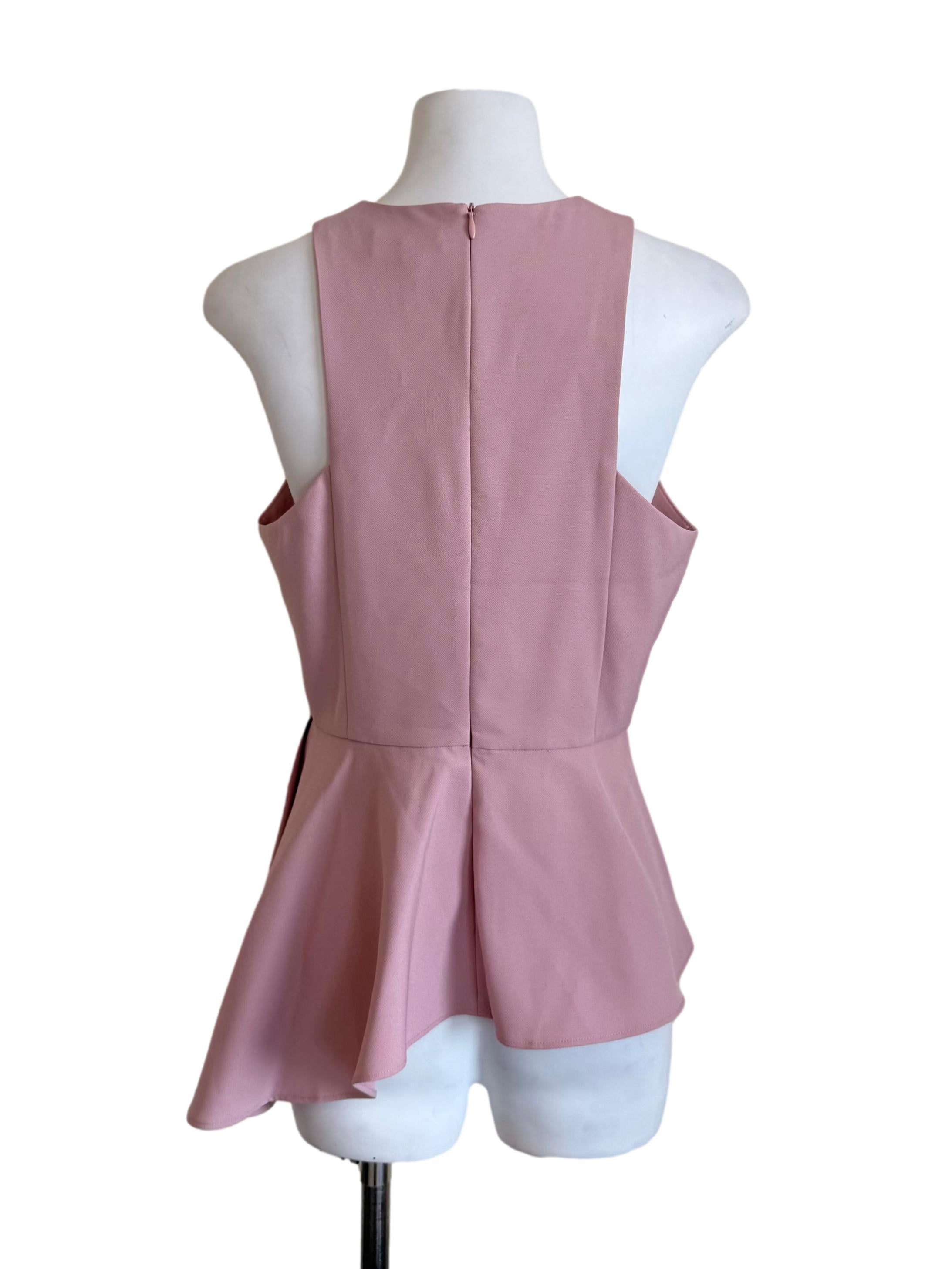 Blush Sleeveless Peplum Top