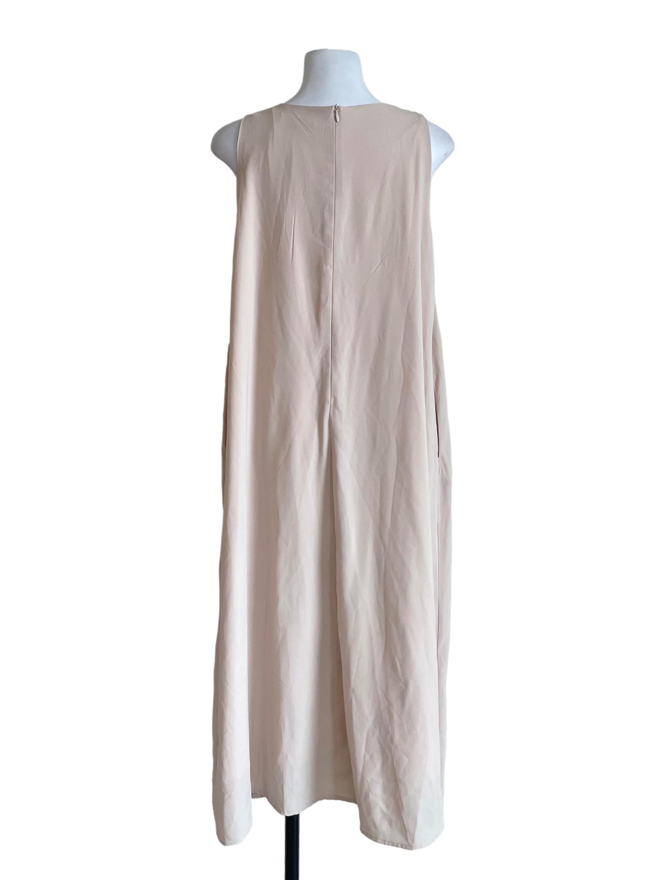 Cream Beige Yoke Dress