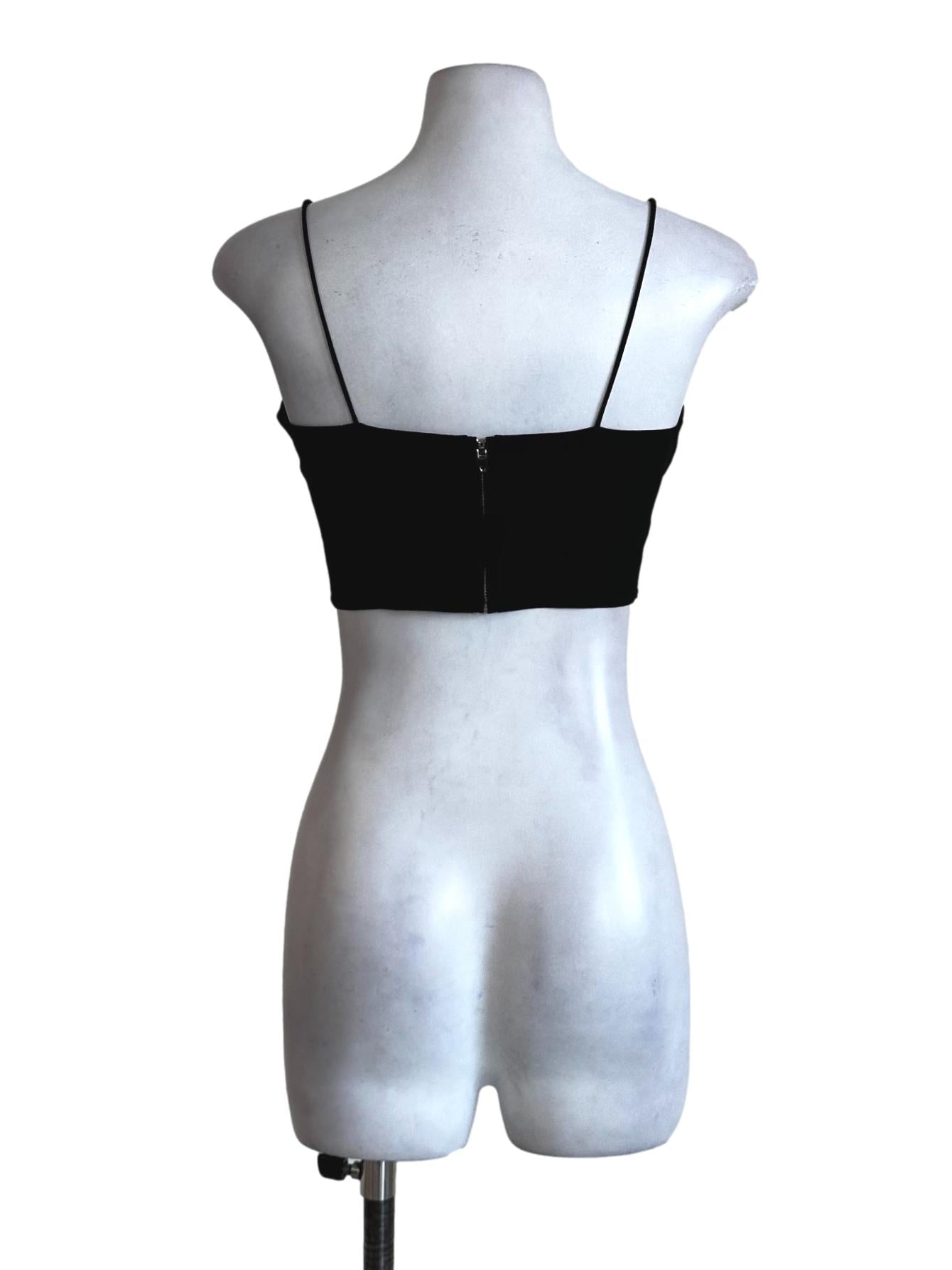 Black Plain Crop Top