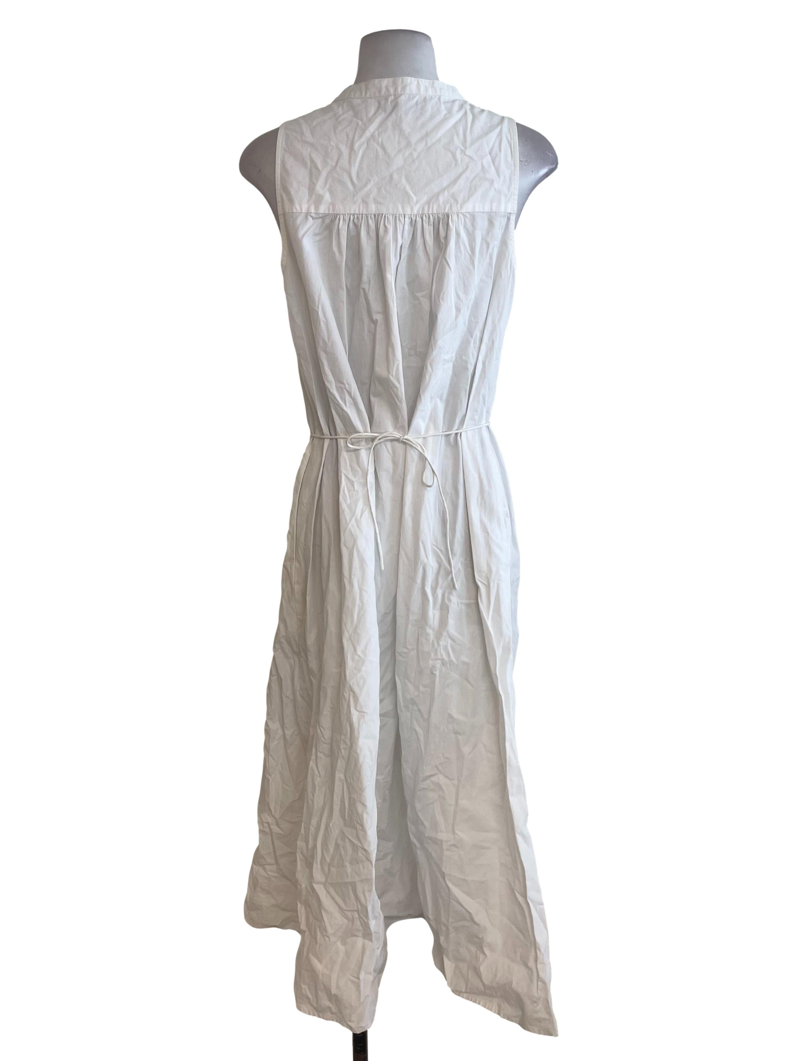 White Collar Button Up Dress