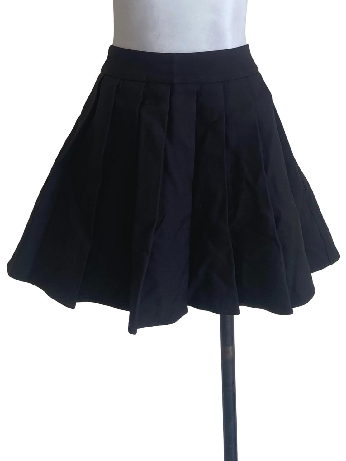 Black Pleated Knife Skirts