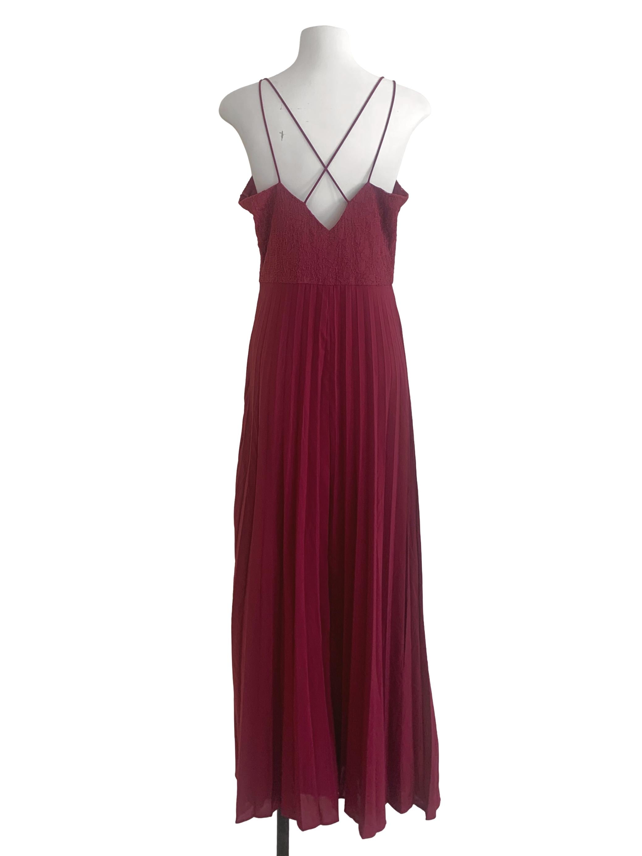 Ruby Red Apron Cut Dress