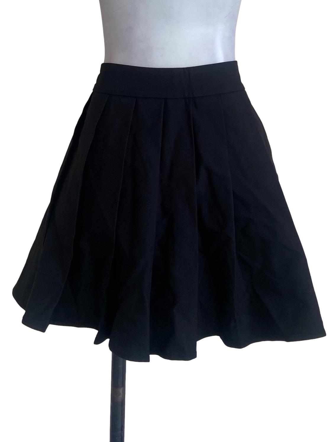 Black Pleated Knife Skirts