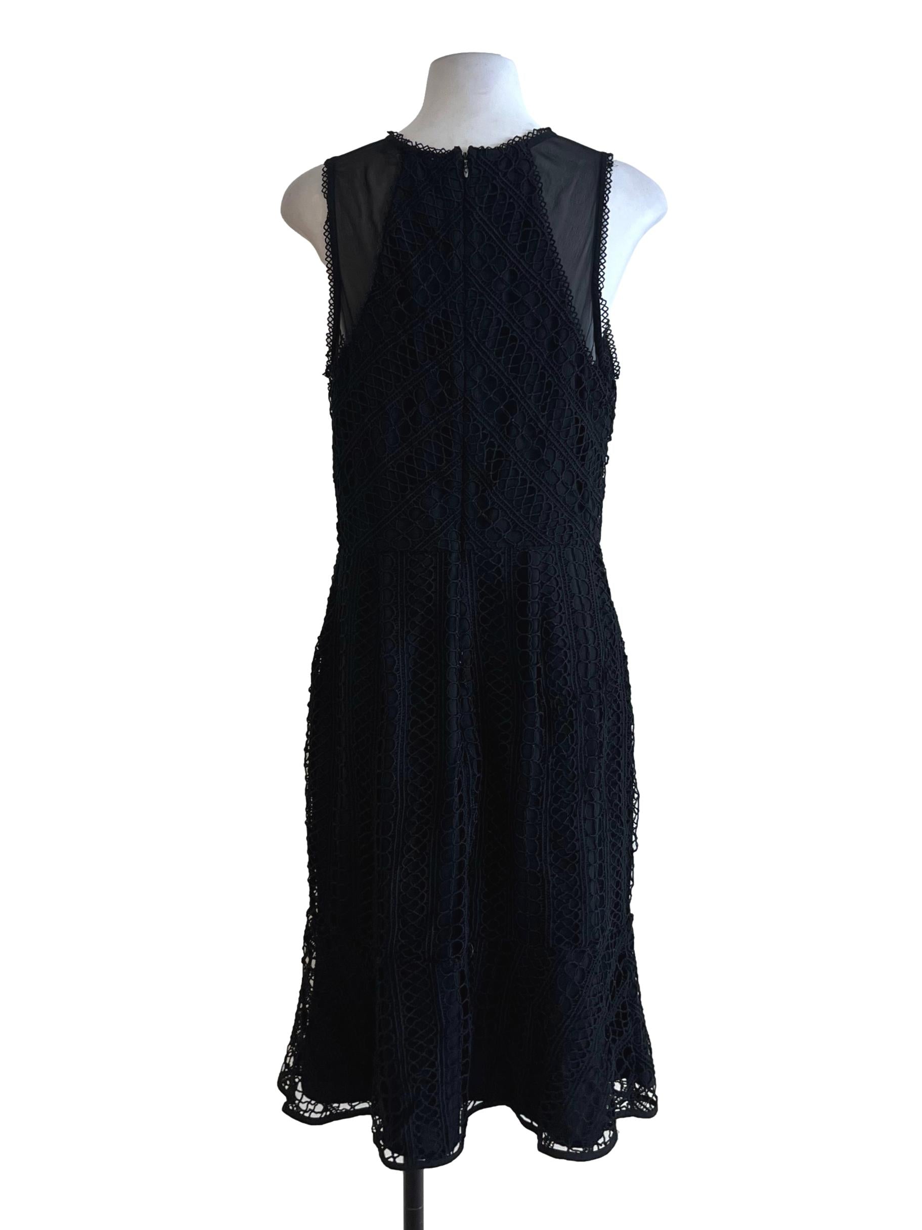 Black Lace A-Line Dress