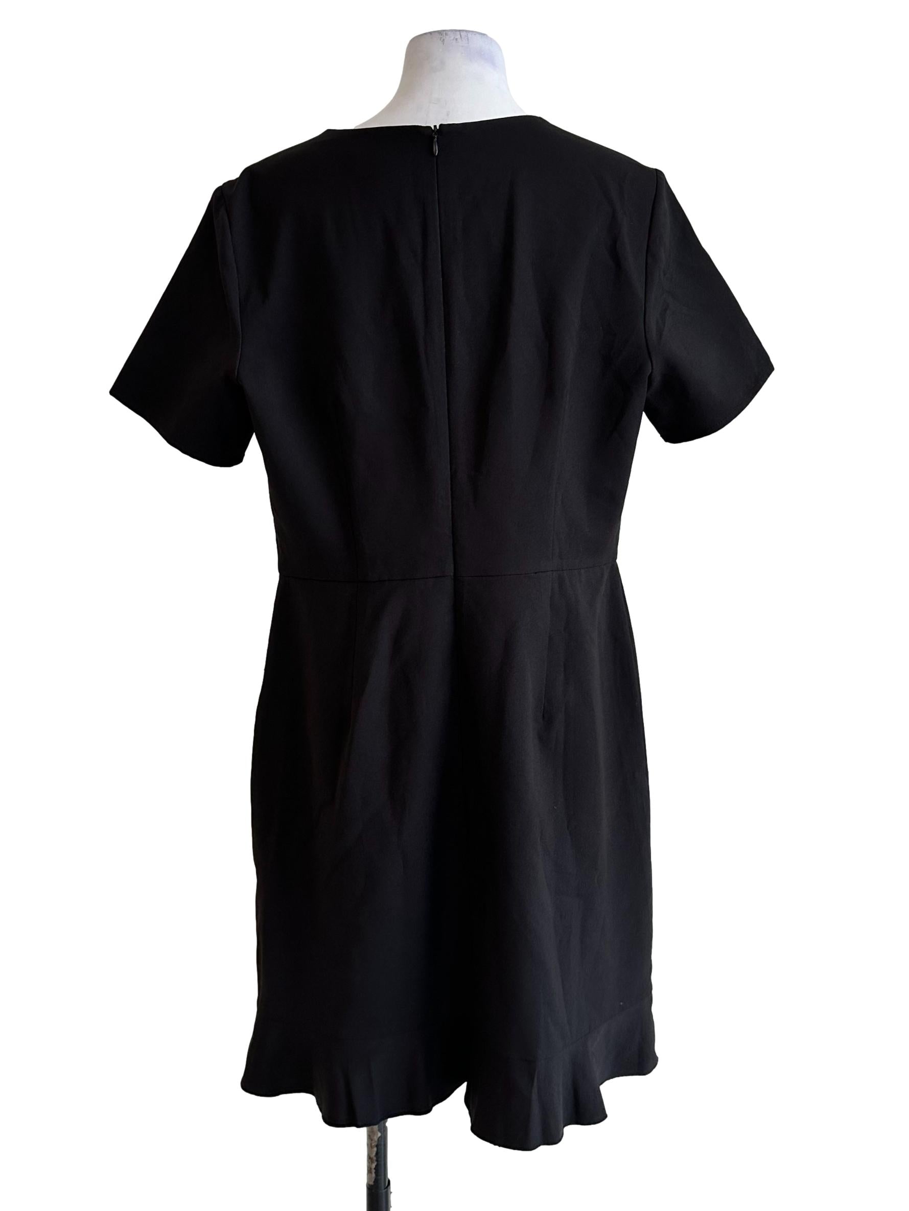 Ebony Black Round Neck Dress