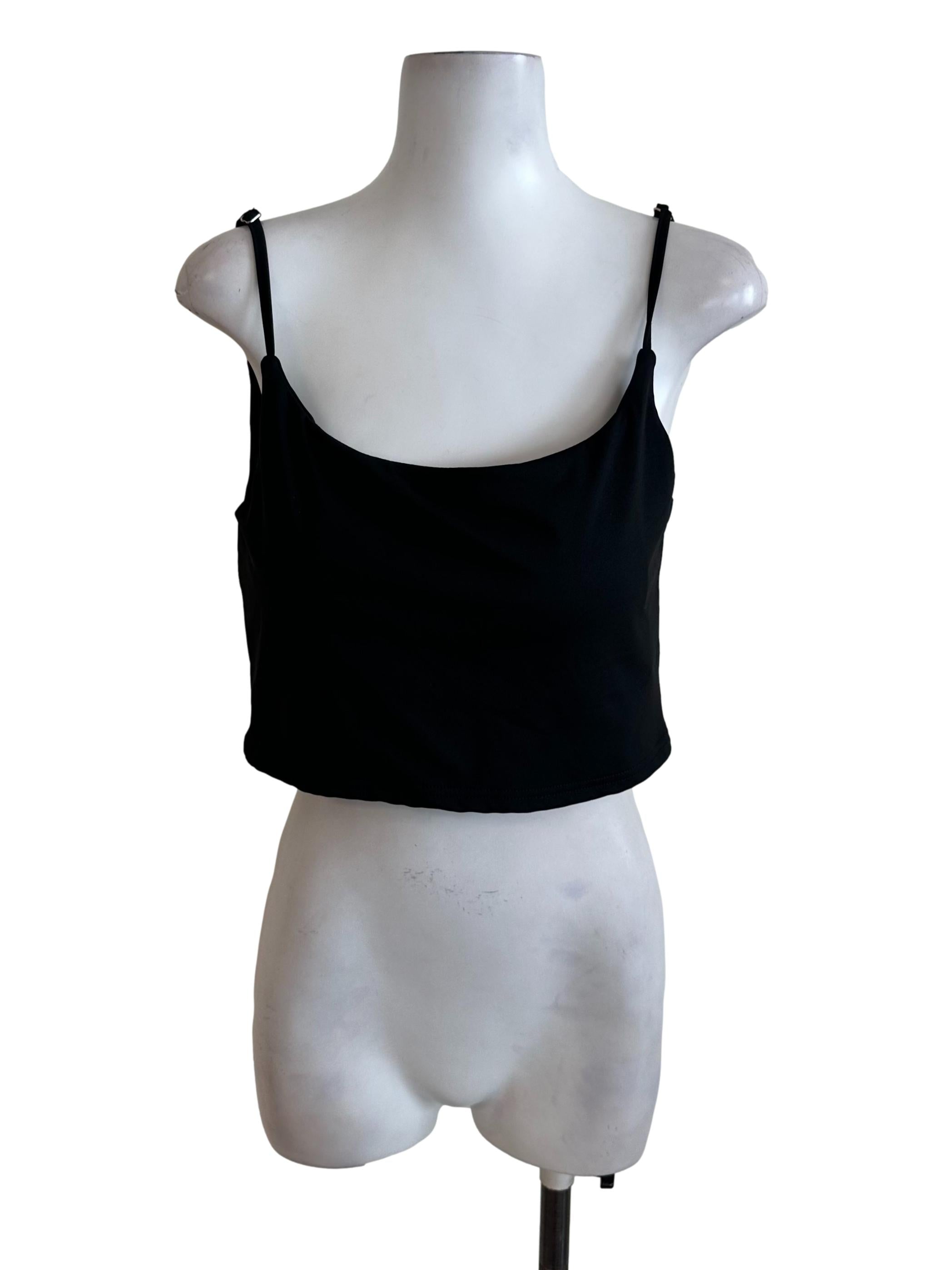 Onyx Black Scoop Neckline Top