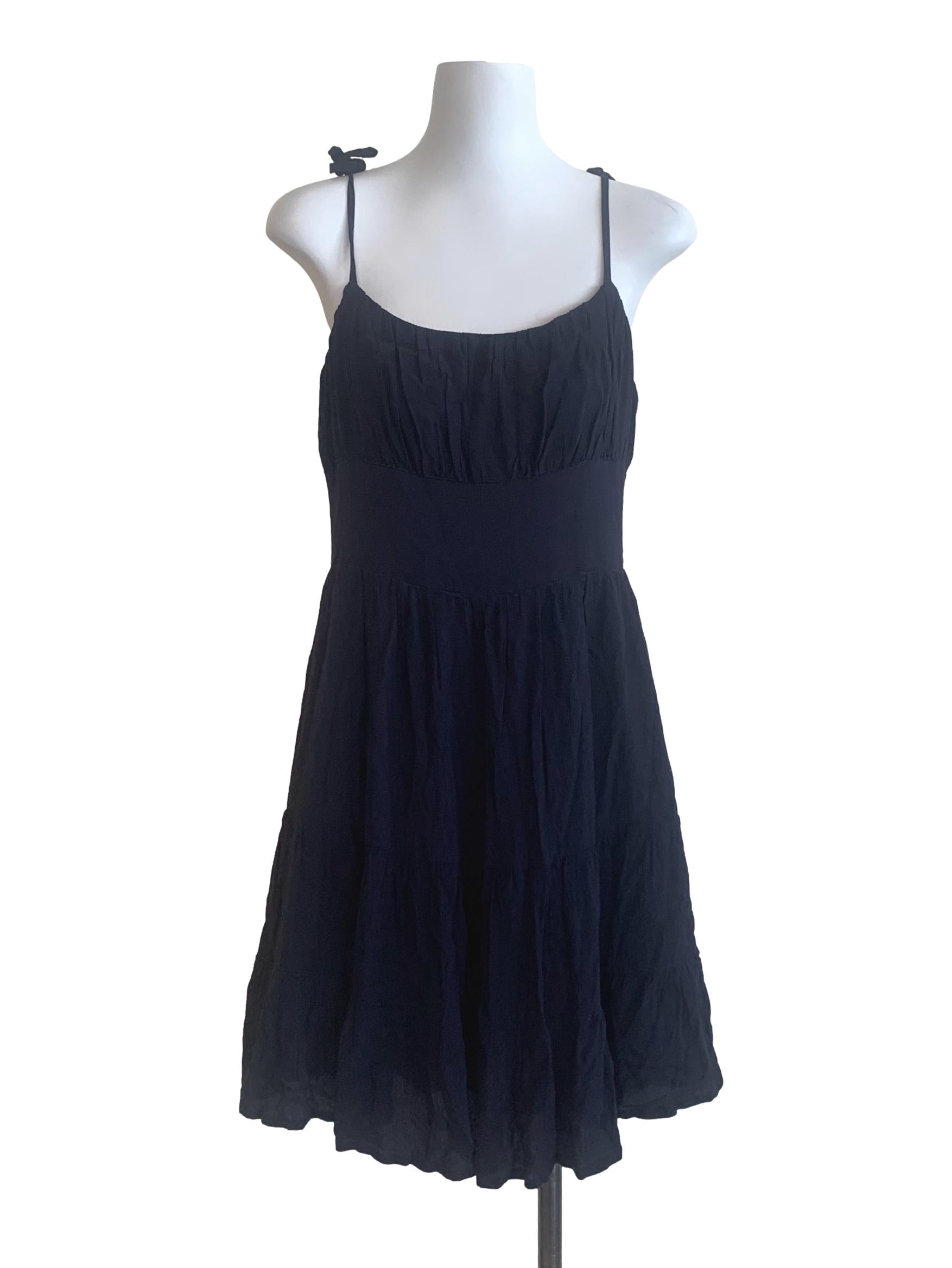 Navy Blue Spaghetti Strap Dress