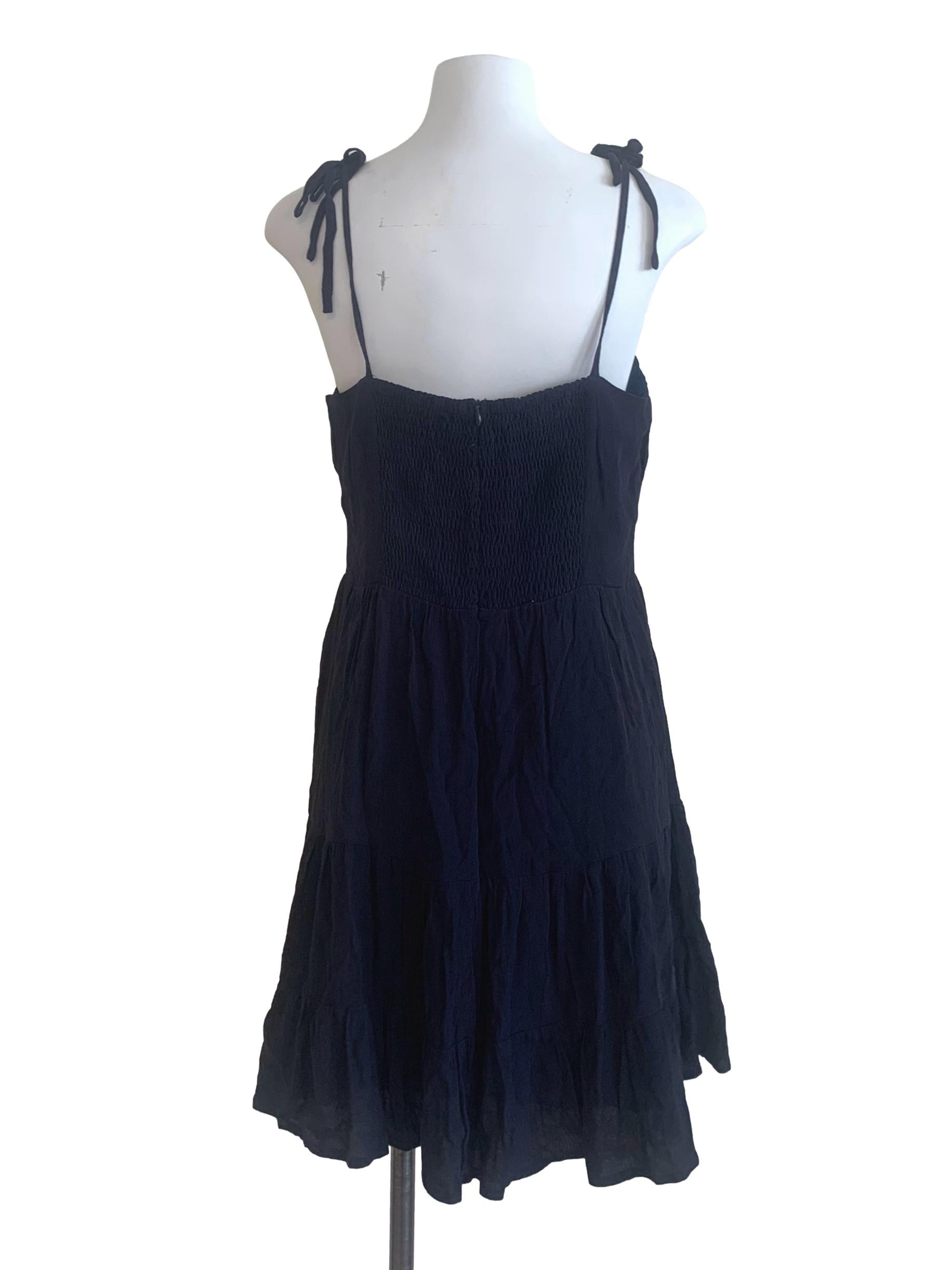 Navy Blue Spaghetti Strap Dress