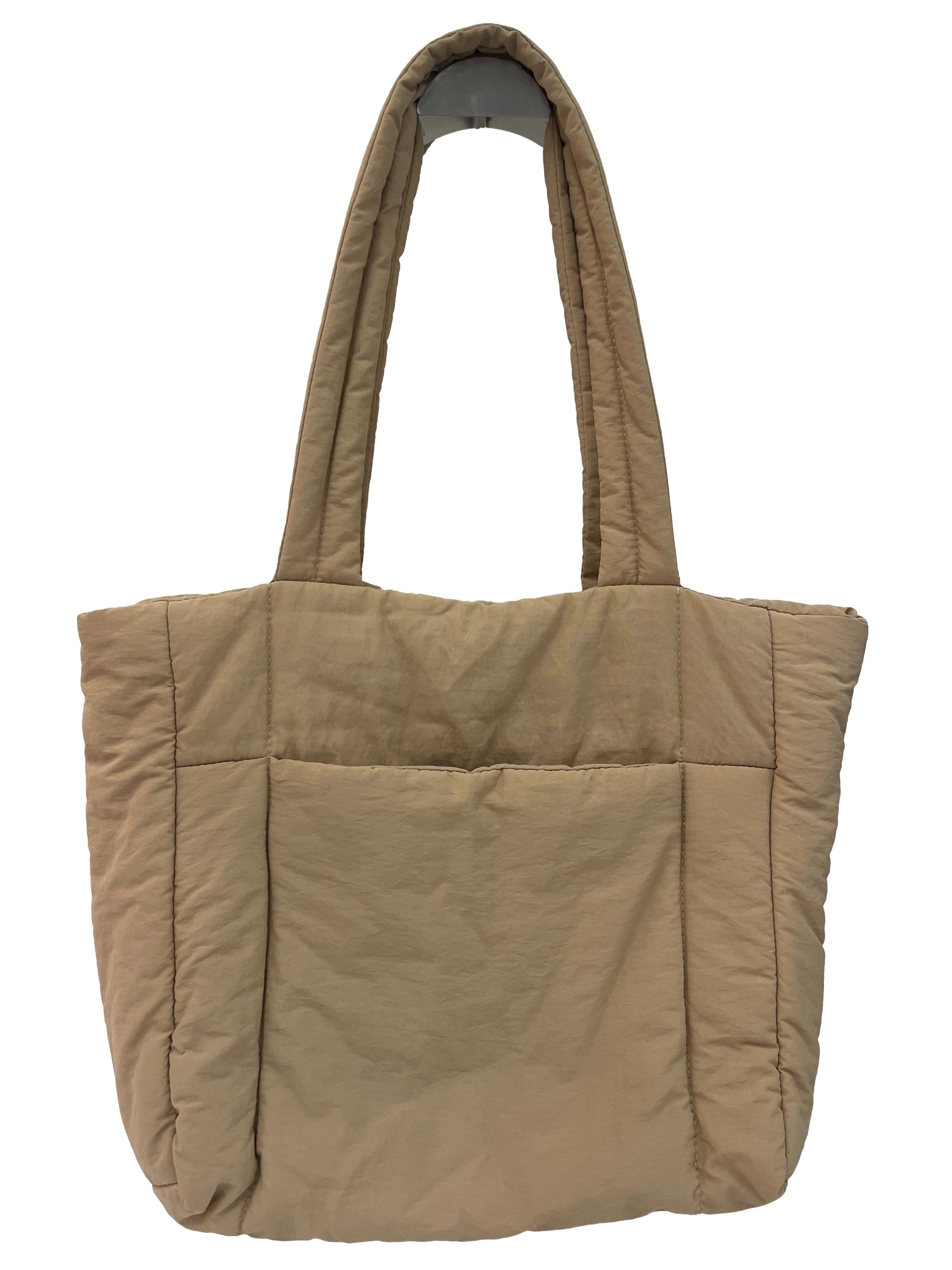 Beige Puffer Shopper Bag CSN